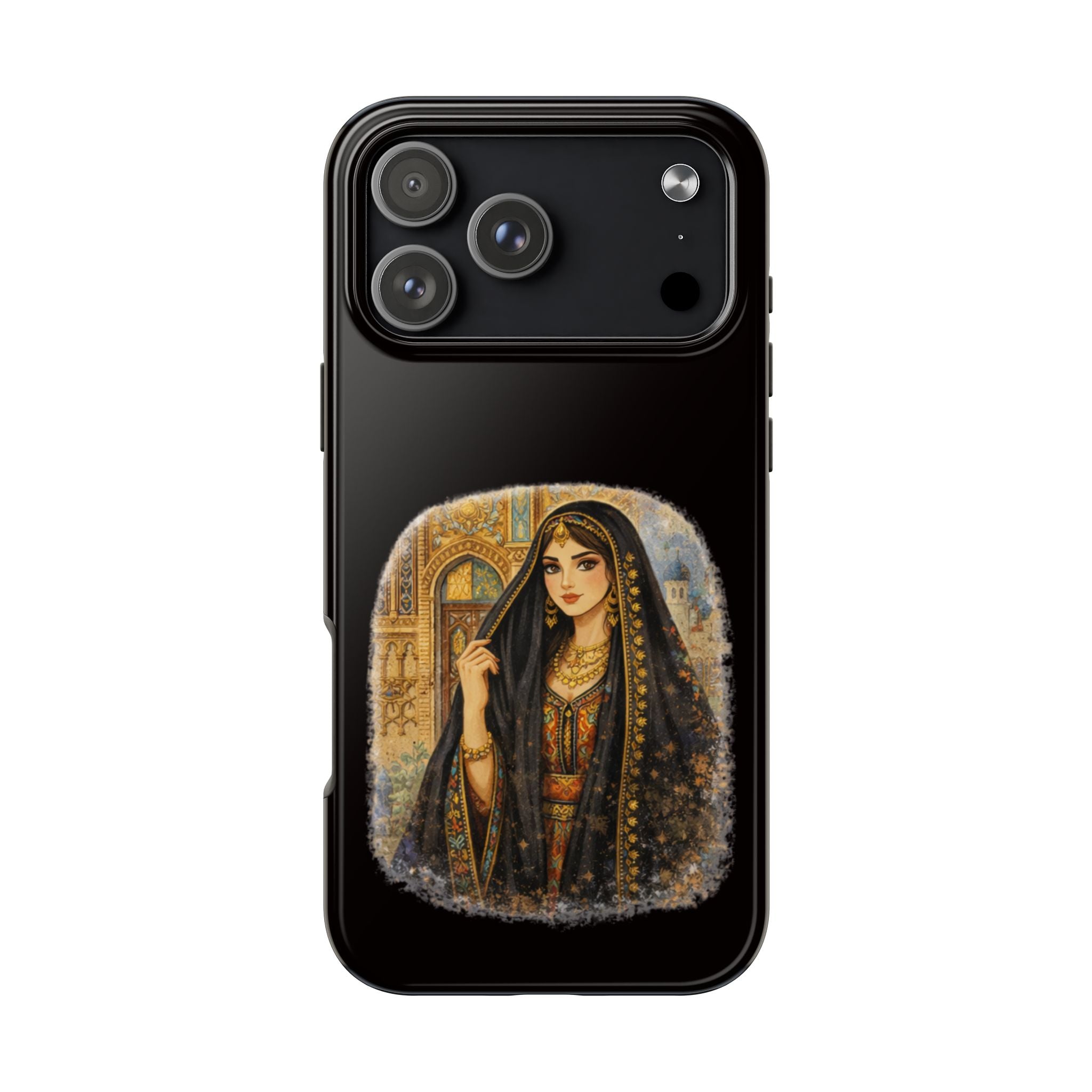 Elegant Persian Princess Tough Phone Case – Vintage Middle Eastern Art iPhone Cover