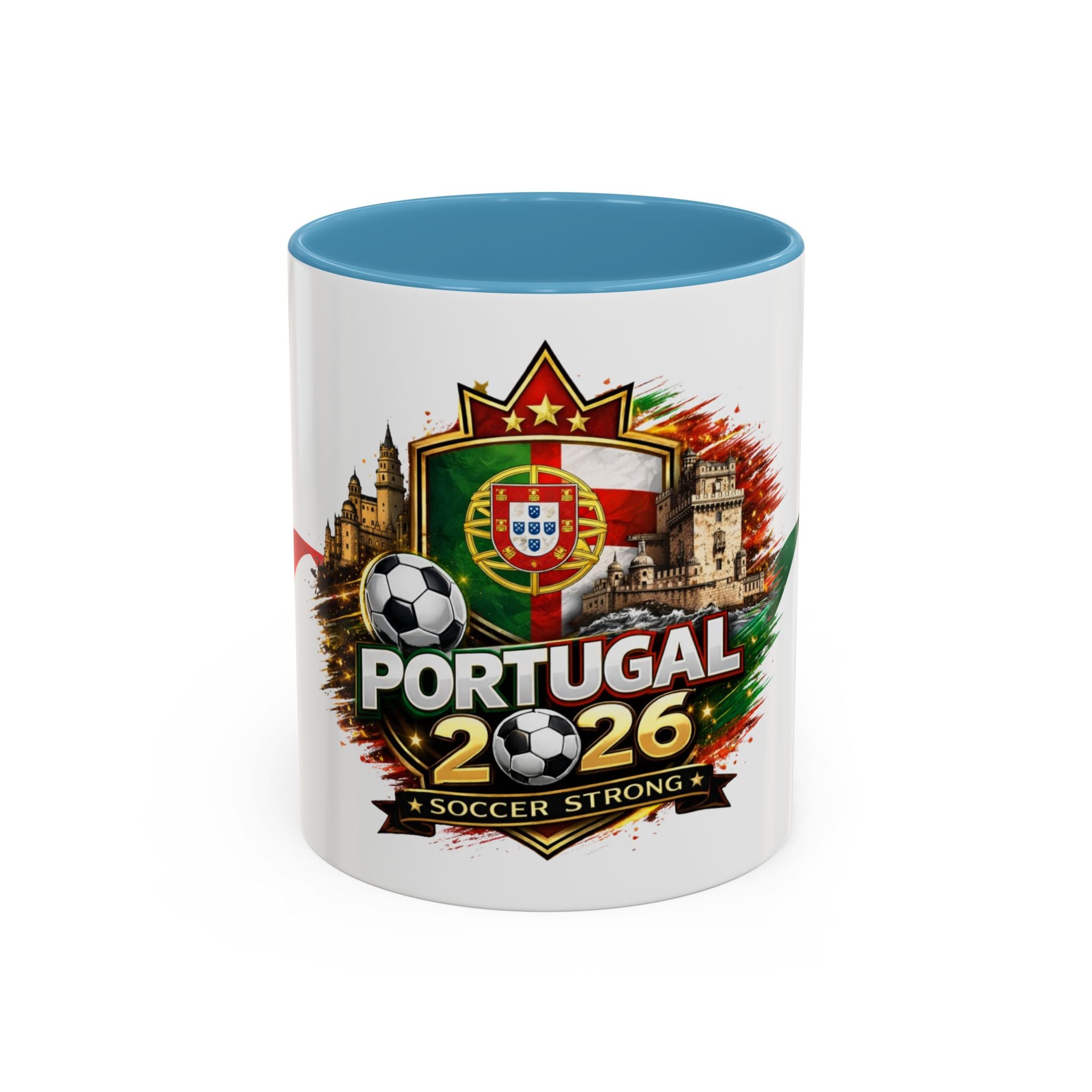 Portugal 2026 Soccer Mug – Portugal Flag & Crest Accent Coffee Cup