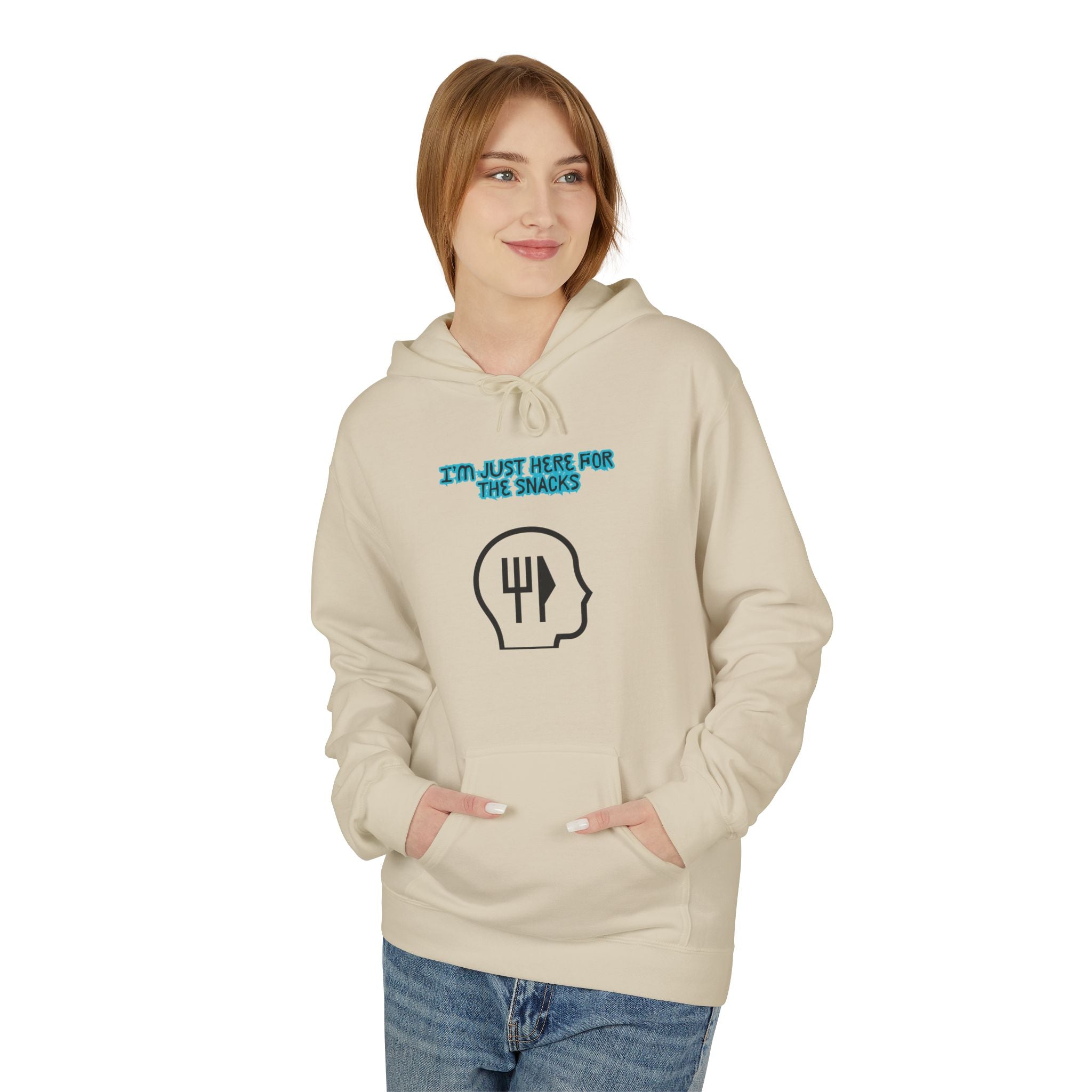 I’m Just Here for the Snacks Unisex Midweight Softstyle Fleece Hoodie