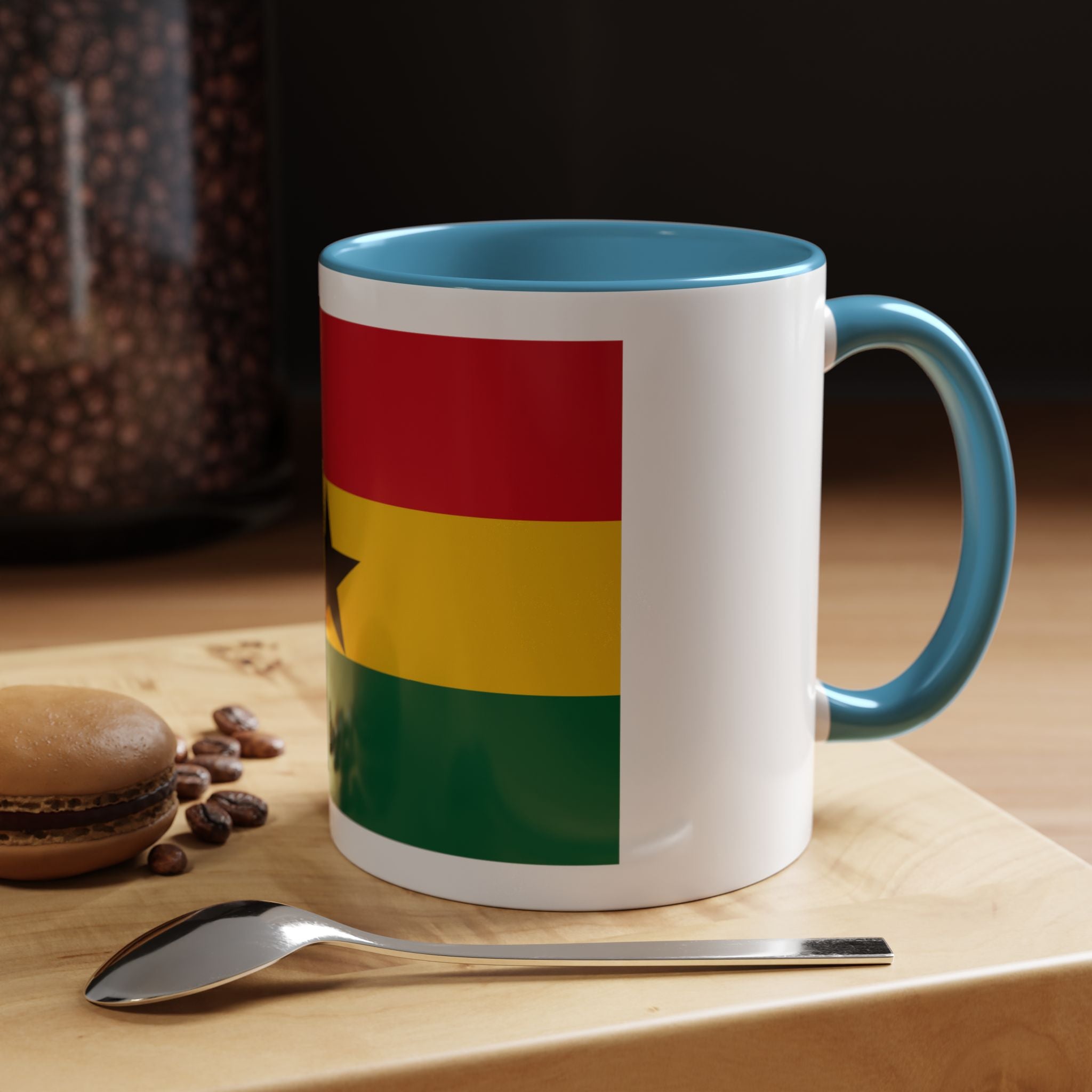 Ghana Flag Accent Coffee Mug – Black Star Red Yellow Green 11/15oz