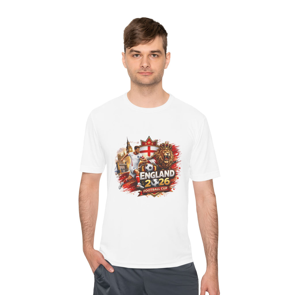 England 2026 Football Fan Tee — Lion & St George Crest Soccer Shirt