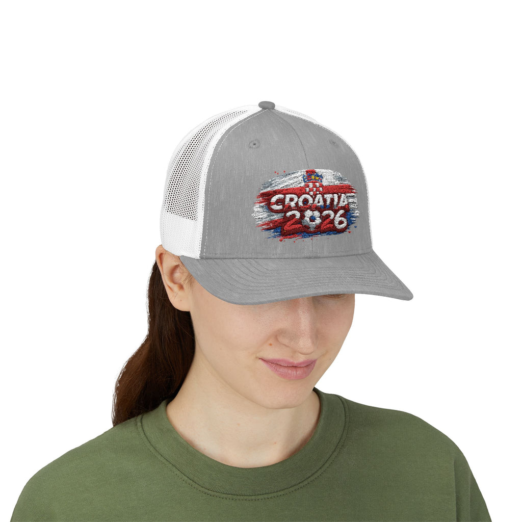 Croatia 2026 Sparkle Flag Trucker Cap