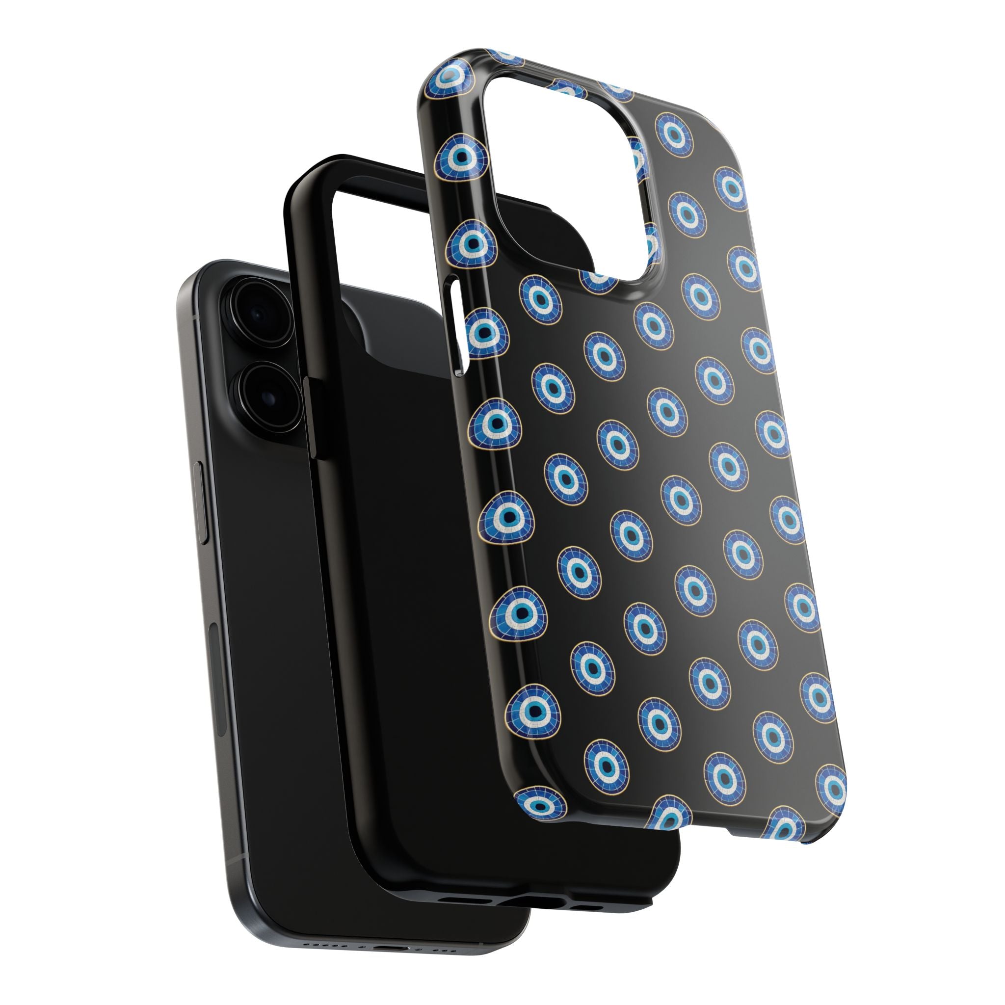 Evil Eye Pattern Tough Phone Case — Protective Blue Nazar Design