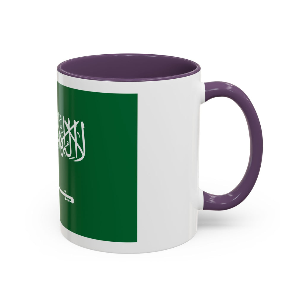 Saudi Arabia Flag Accent Coffee Mug — Patriotic 11/15oz Ceramic
