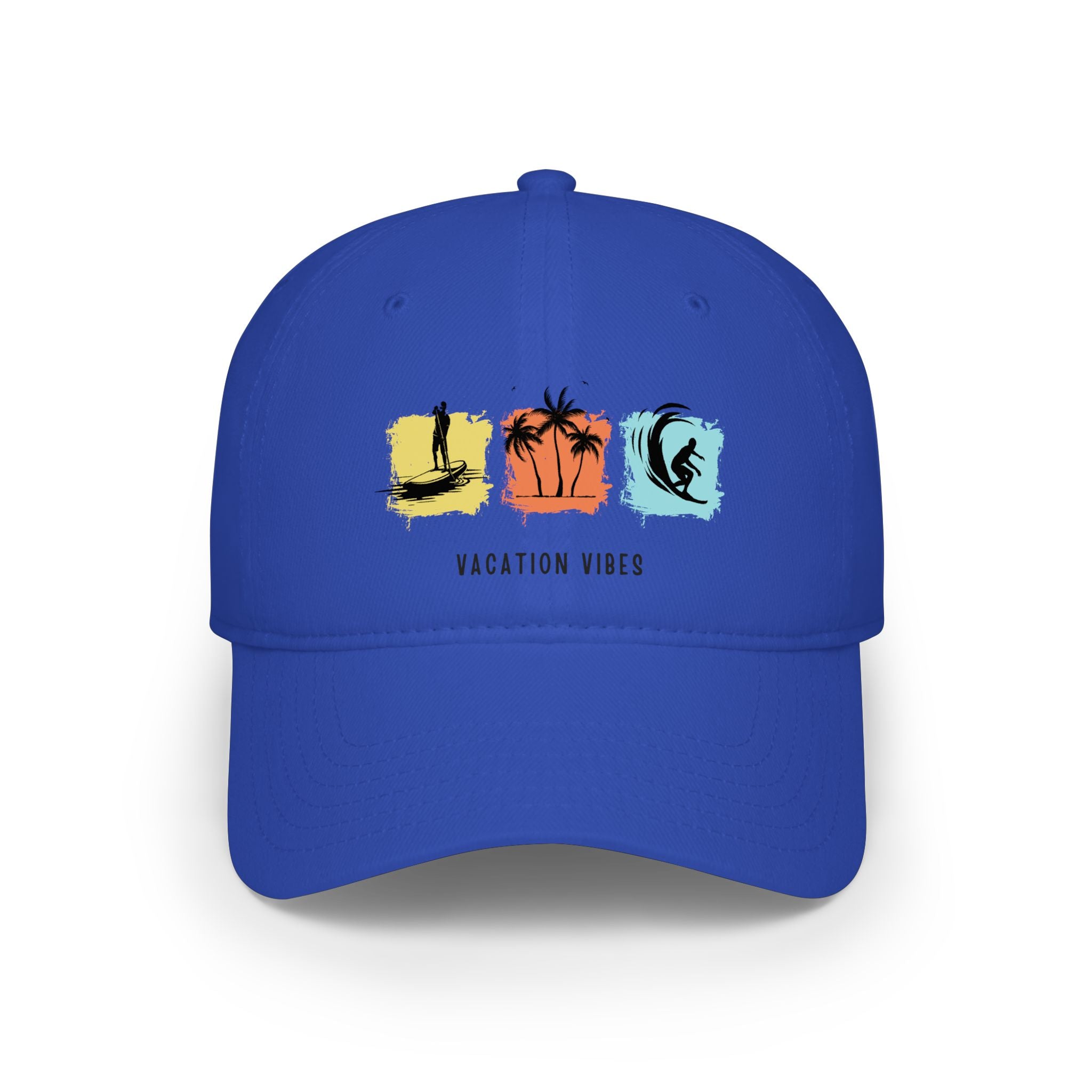 Vacation Vibes Low Profile Baseball Cap — Tropical Palm Beach Hat