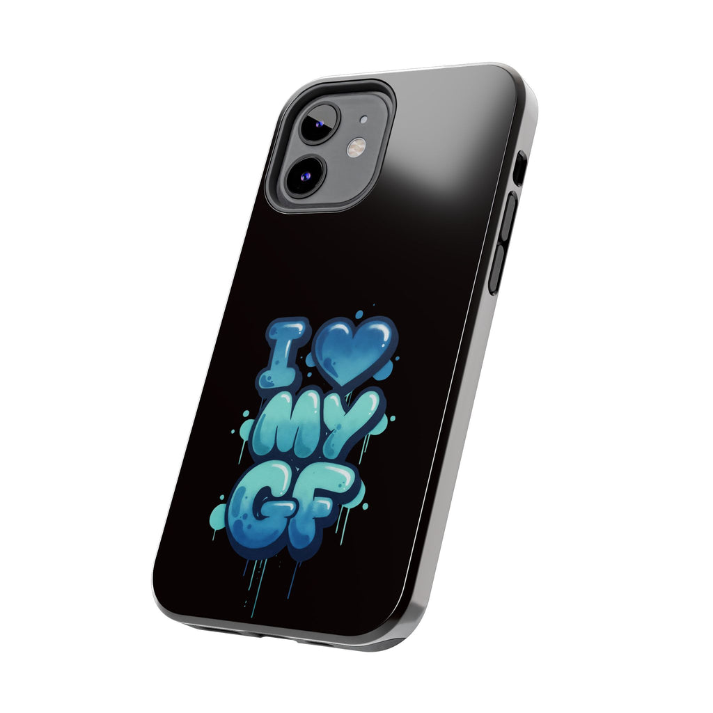 I Love My GF Phone Case — Protective Glossy "I  My GF" Design
