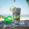 Every Day Is a Fresh Start Pineapple Tumbler — 16oz Clear Travel Cup with Straw