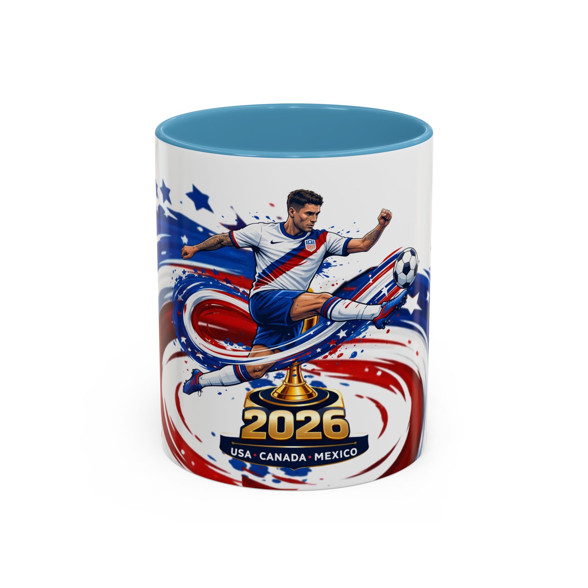2026 CONCACAF Soccer Champion Accent Mug — USA Canada Mexico  Cup Qualifier Design