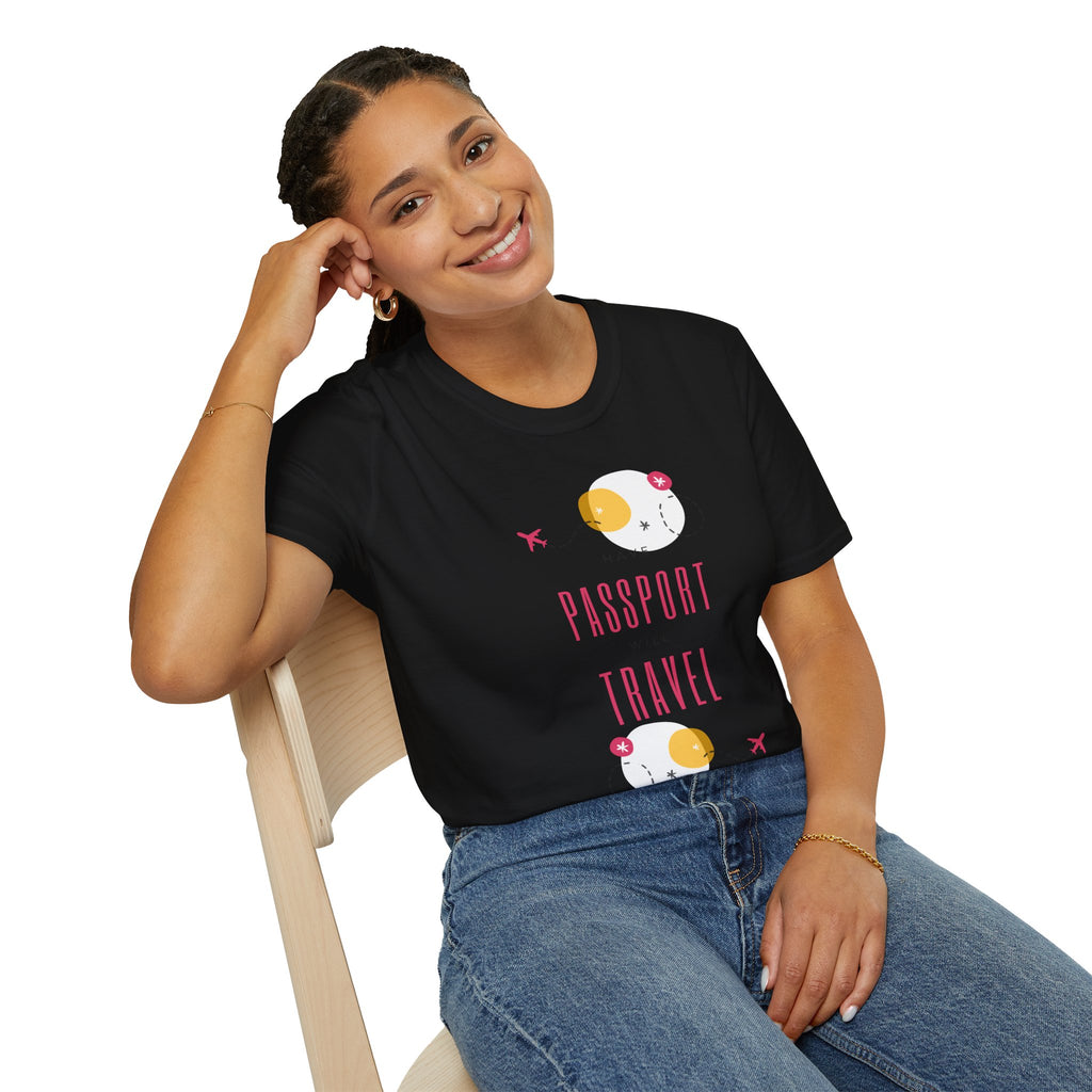 Passport & Travel Graphic T-Shirt — Cute Minimalist Travel Tee