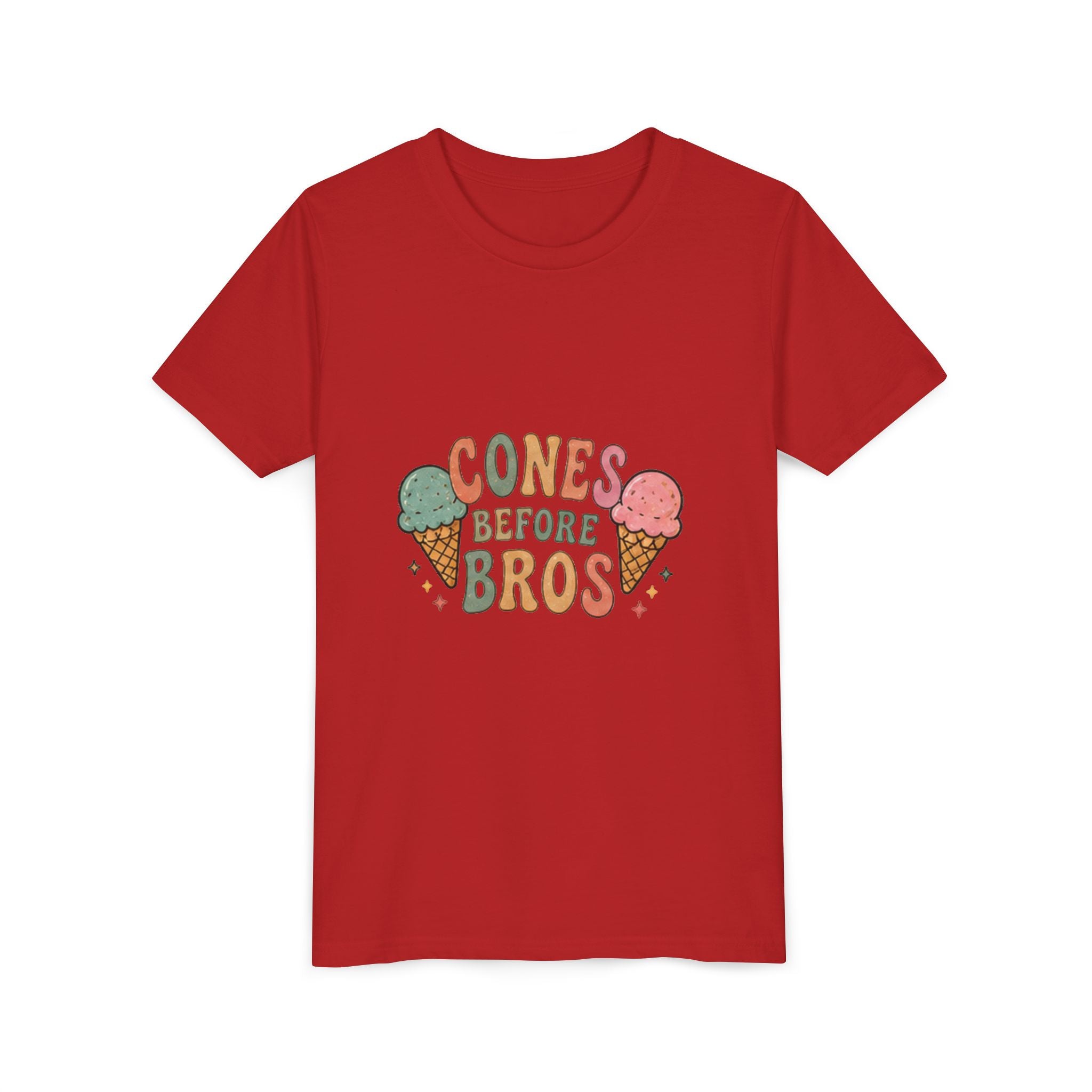 Cones Before Bros Youth Tee - Cute Ice Cream Kids T-Shirt