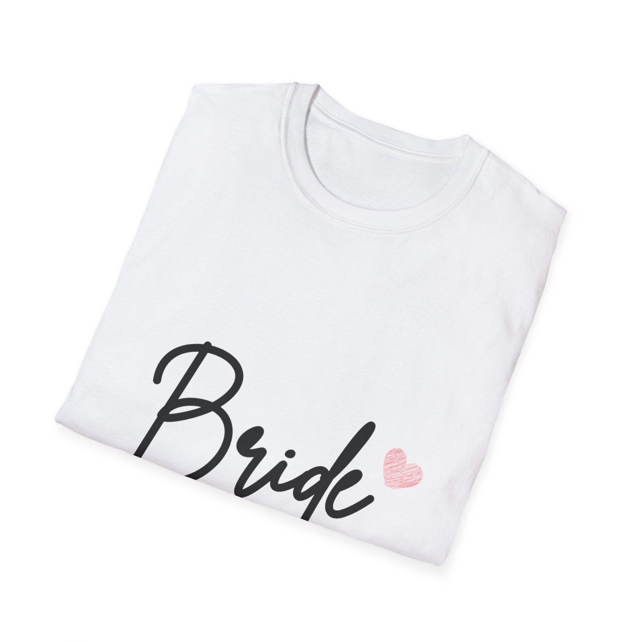 Bride Team T-Shirt — Bachelorette Party Tee with Pink Heart