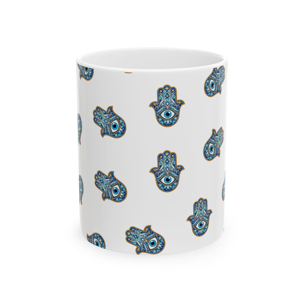 Hamsa Pattern Ceramic Mug