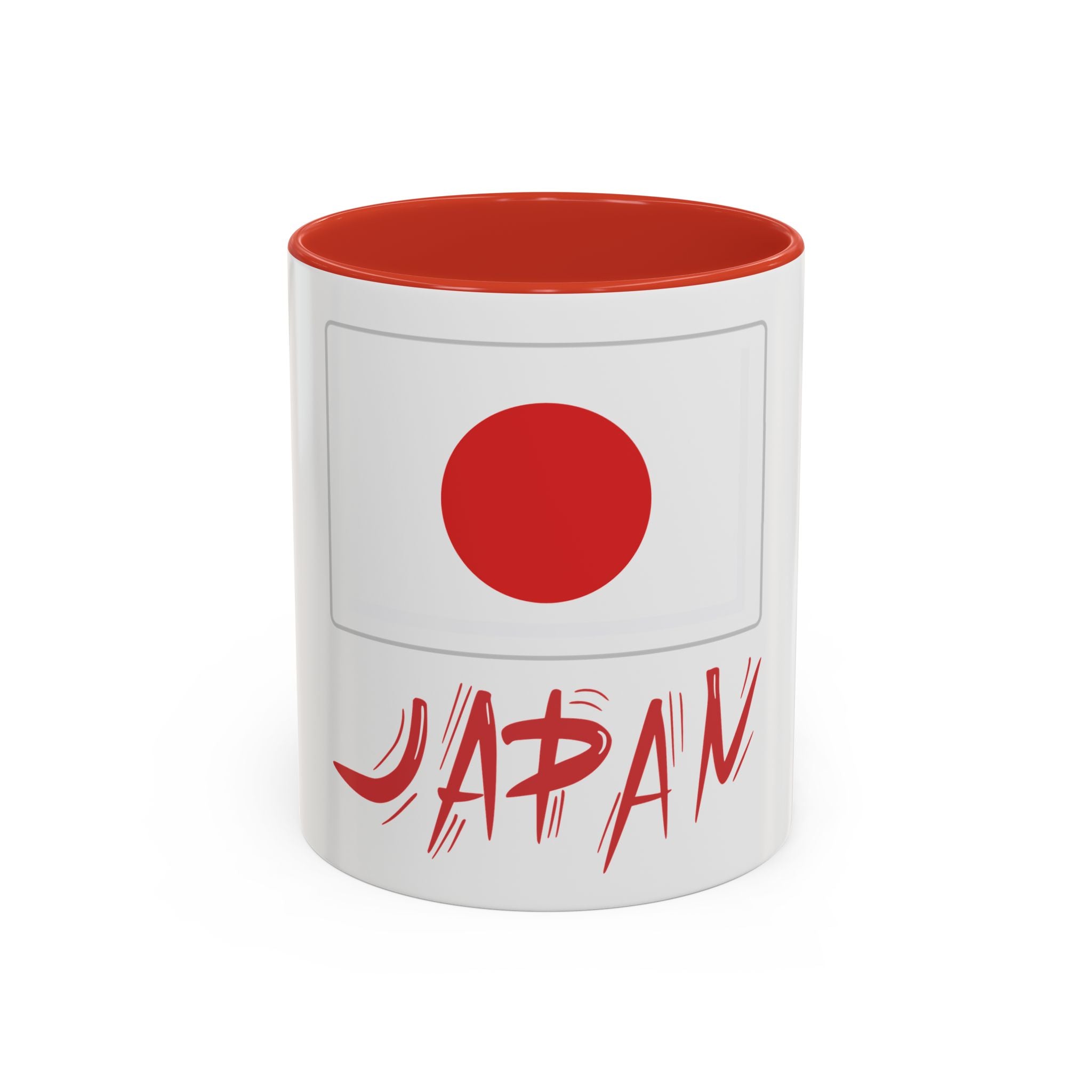 Japan Flag Accent Coffee Mug – Red Rising Sun Design (11/15oz)