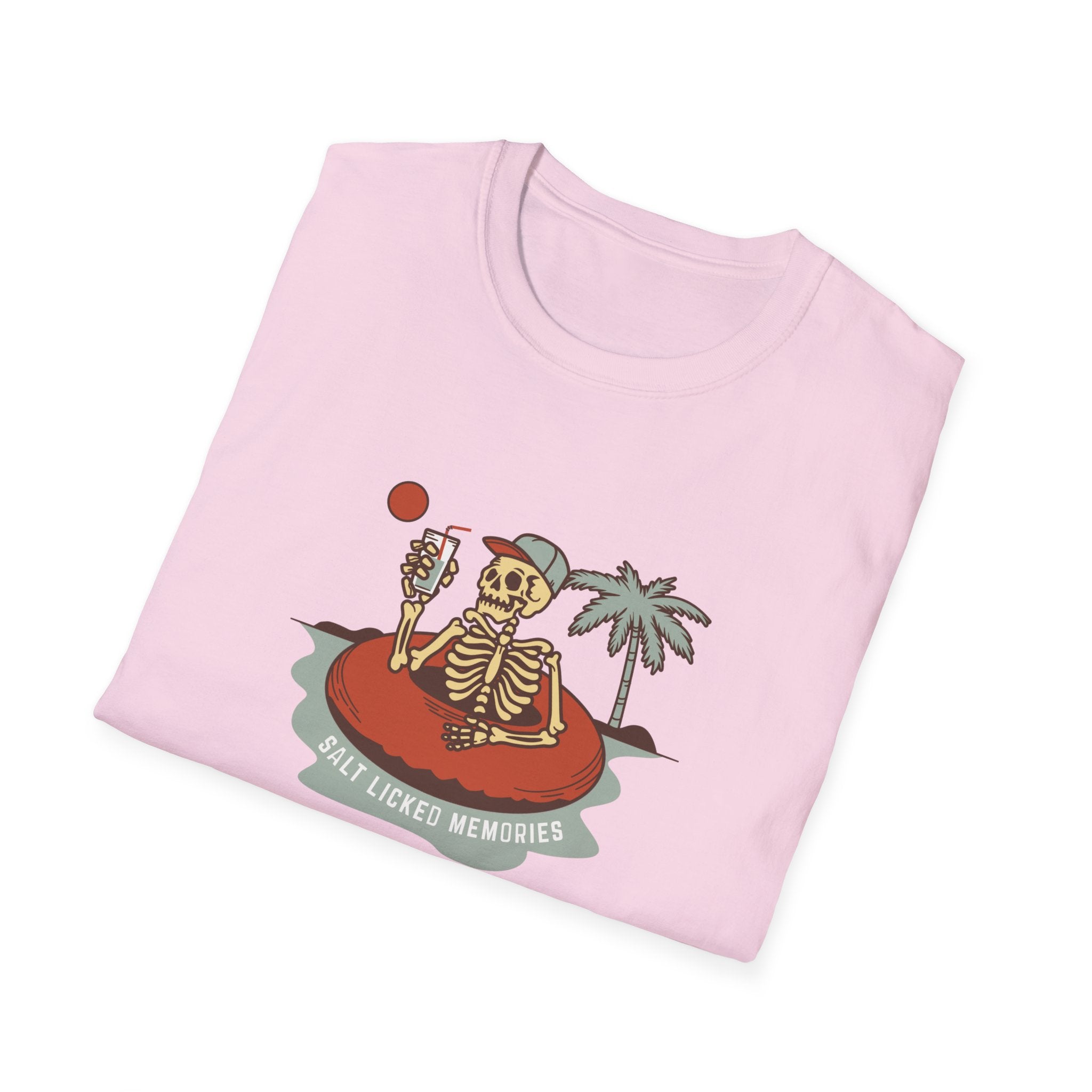 Hello Summer Skeleton T-Shirt — Retro Beach Vacation Tee
