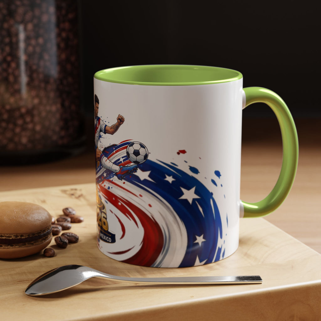 2026 CONCACAF Soccer Champion Accent Mug — USA Canada Mexico  Cup Qualifier Design