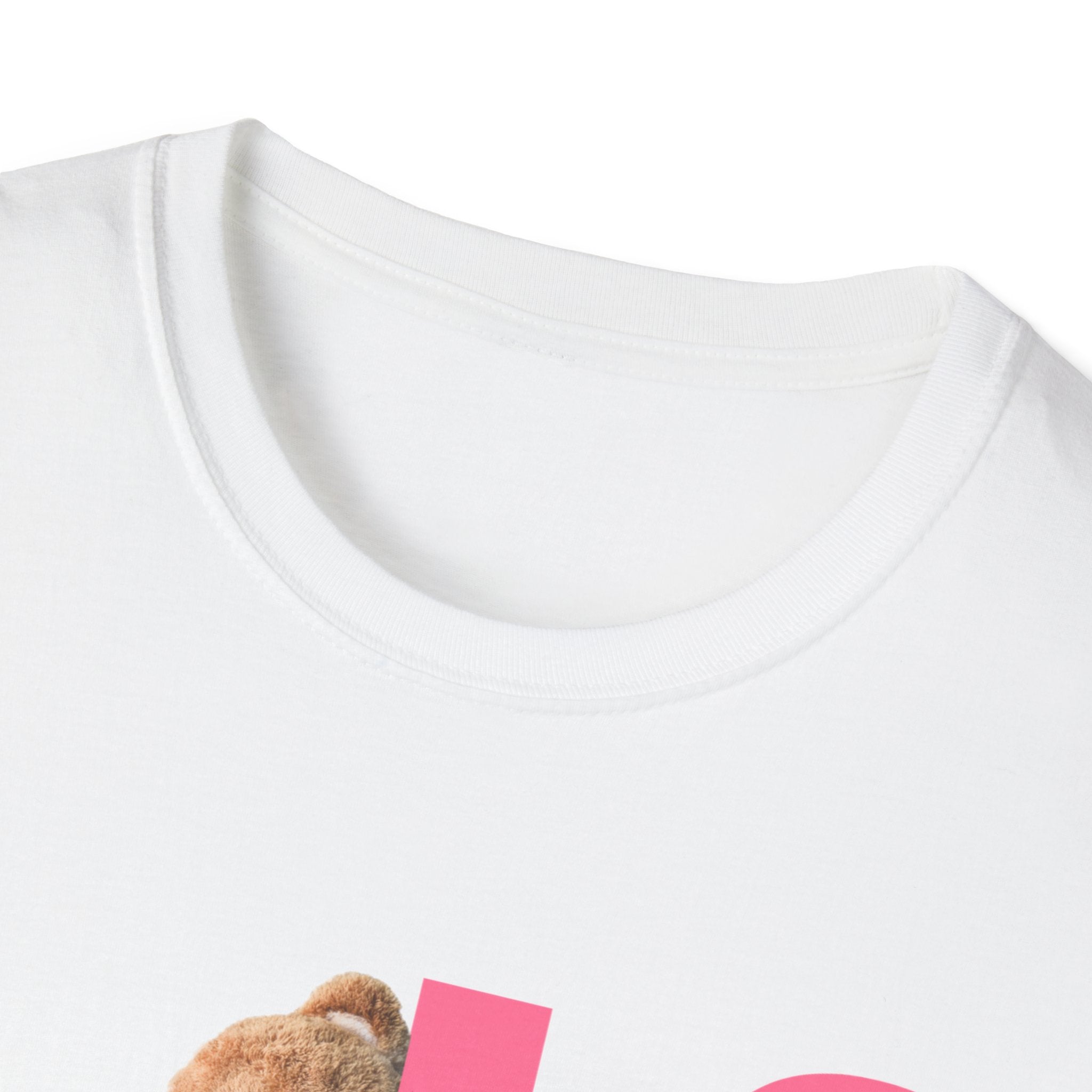 LOVE Teddy Bear T-Shirt — Cute Pink Love Graphic Tee for Valentine’s Day