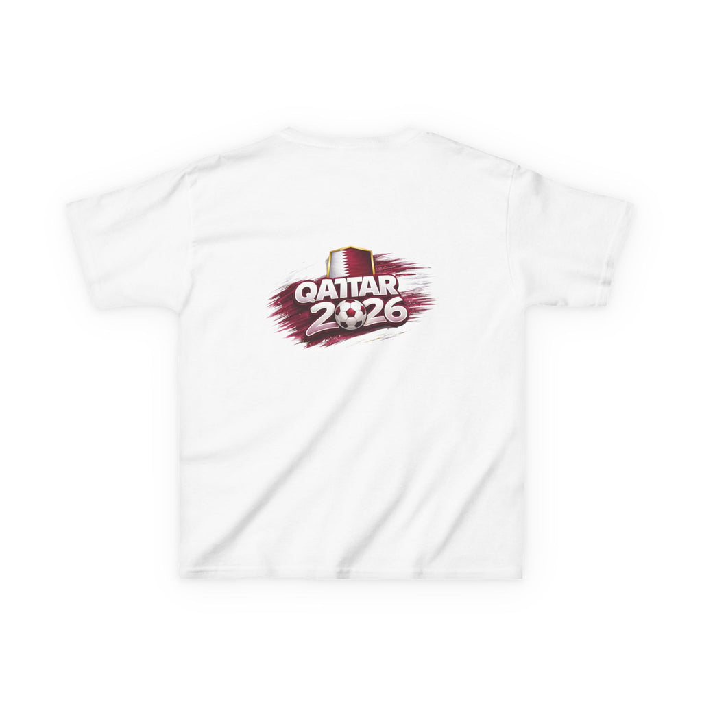 Qatar 2026 Kids T‑Shirt — Qatar Flag Soccer Cup Tee
