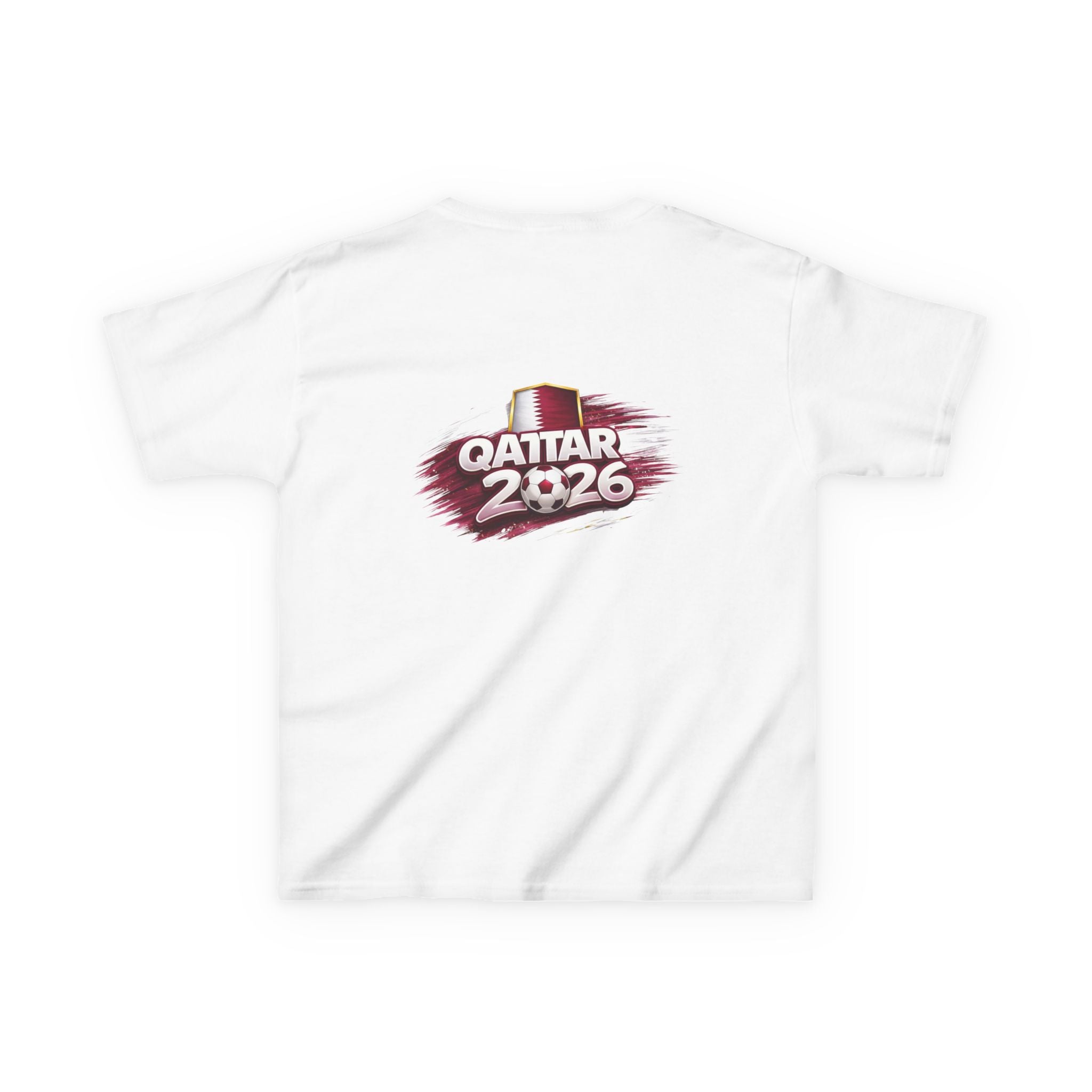 Qatar 2026 Kids T‑Shirt — Qatar Flag Soccer Cup Tee