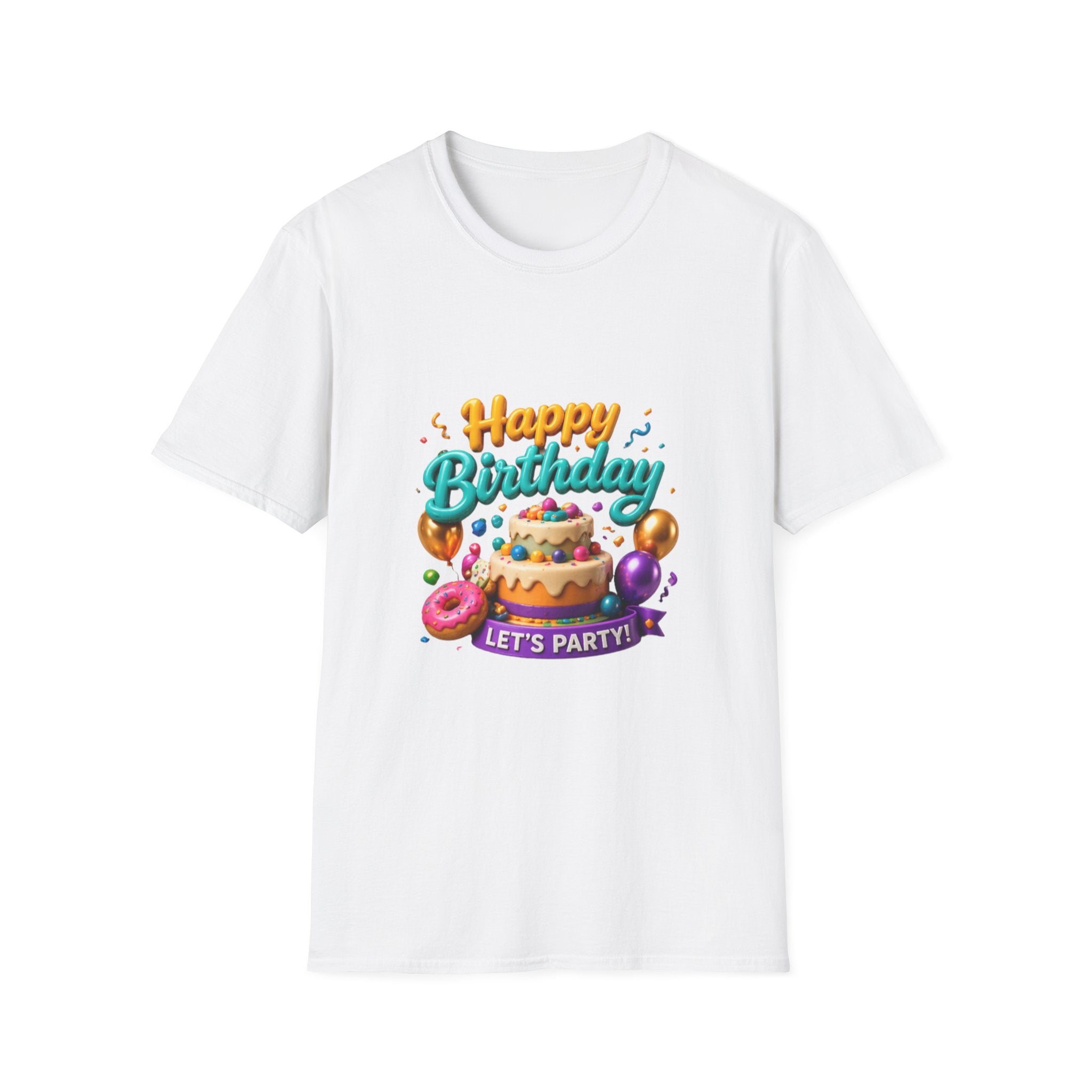 Birthday Party T-Shirt — "Happy Birthday, Let’s Party!"