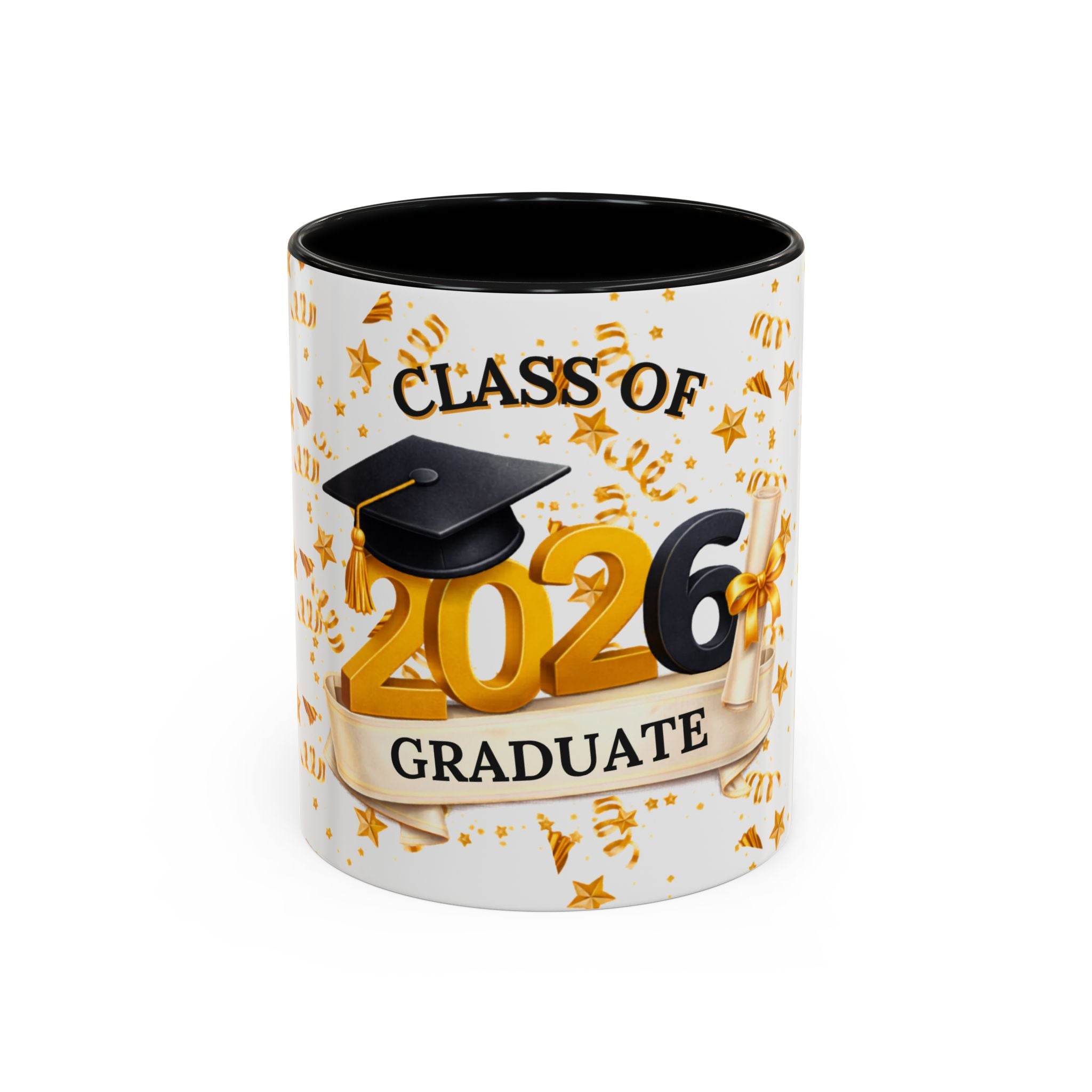 Class of 2026 Graduate Accent Coffee Mug – Black Interior, Graduation Gift