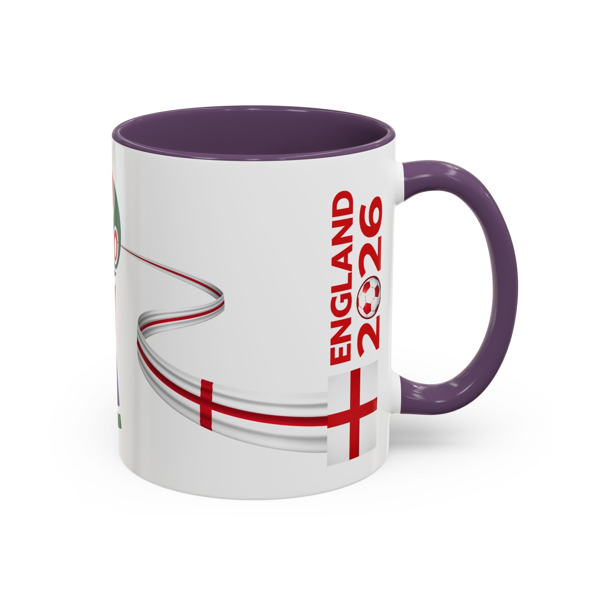 England 2026 Soccer Cup Accent Coffee Mug