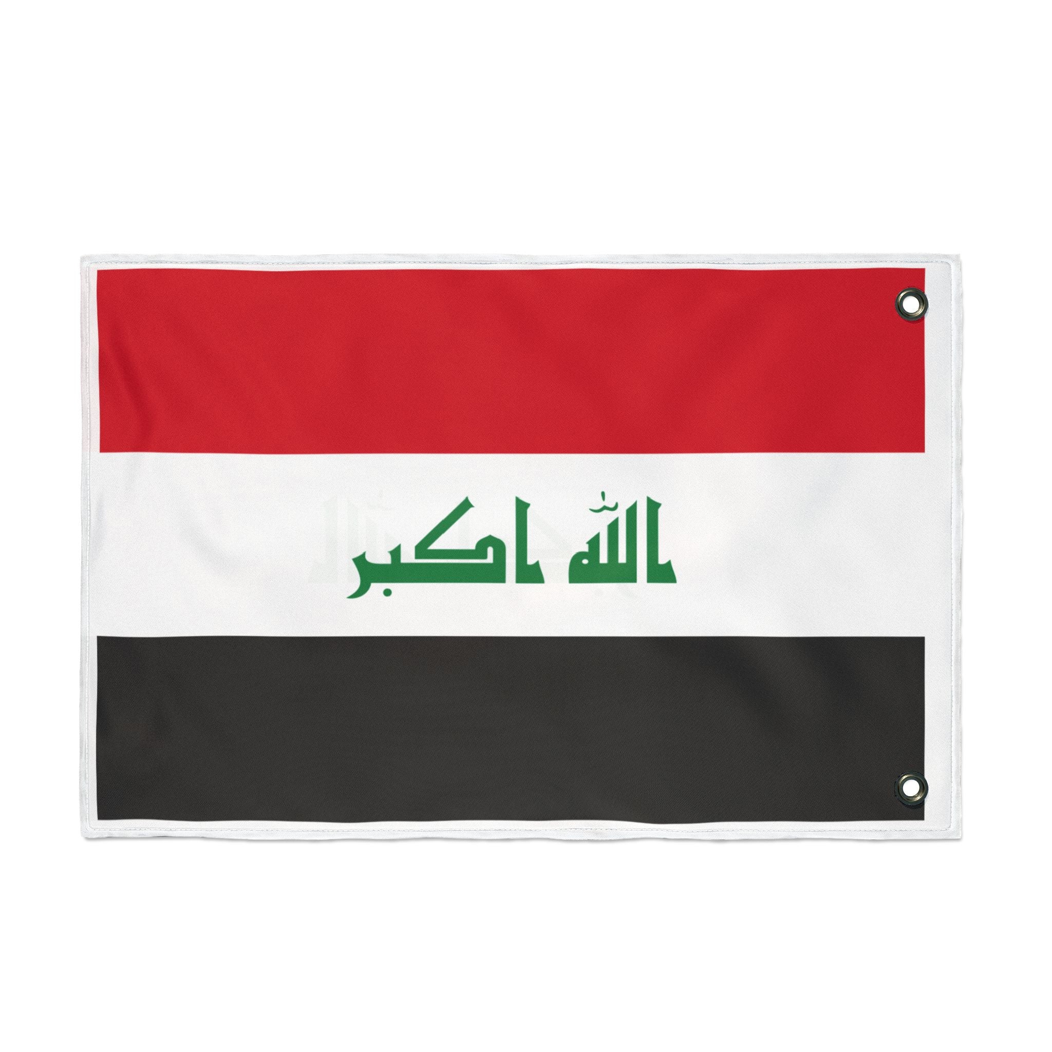 Iraq Flag — Double-Sided Outdoor Flag (Allah Akbar Design)