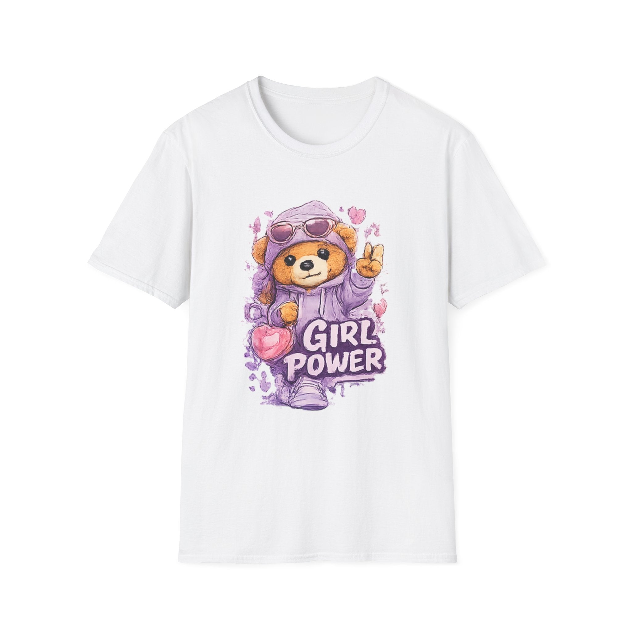 Girl Power Bear T-Shirt — Cute Feminist Graphic Tee