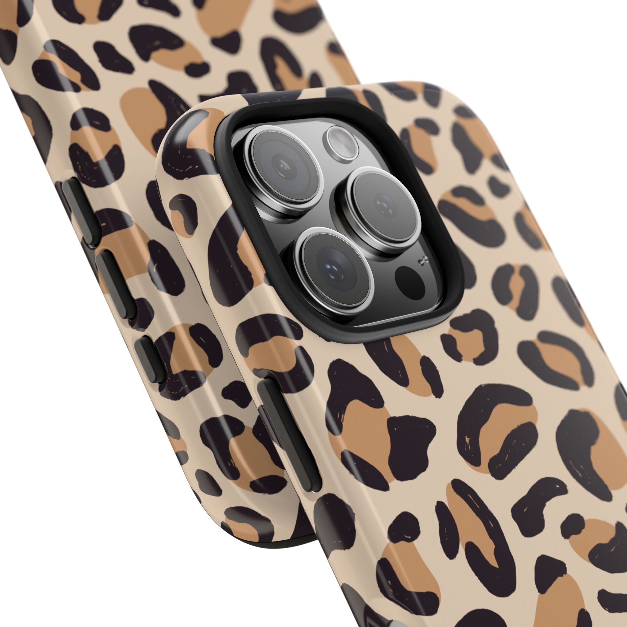 Leopard Print Tough Phone Case – Durable Glam Protective Cover
