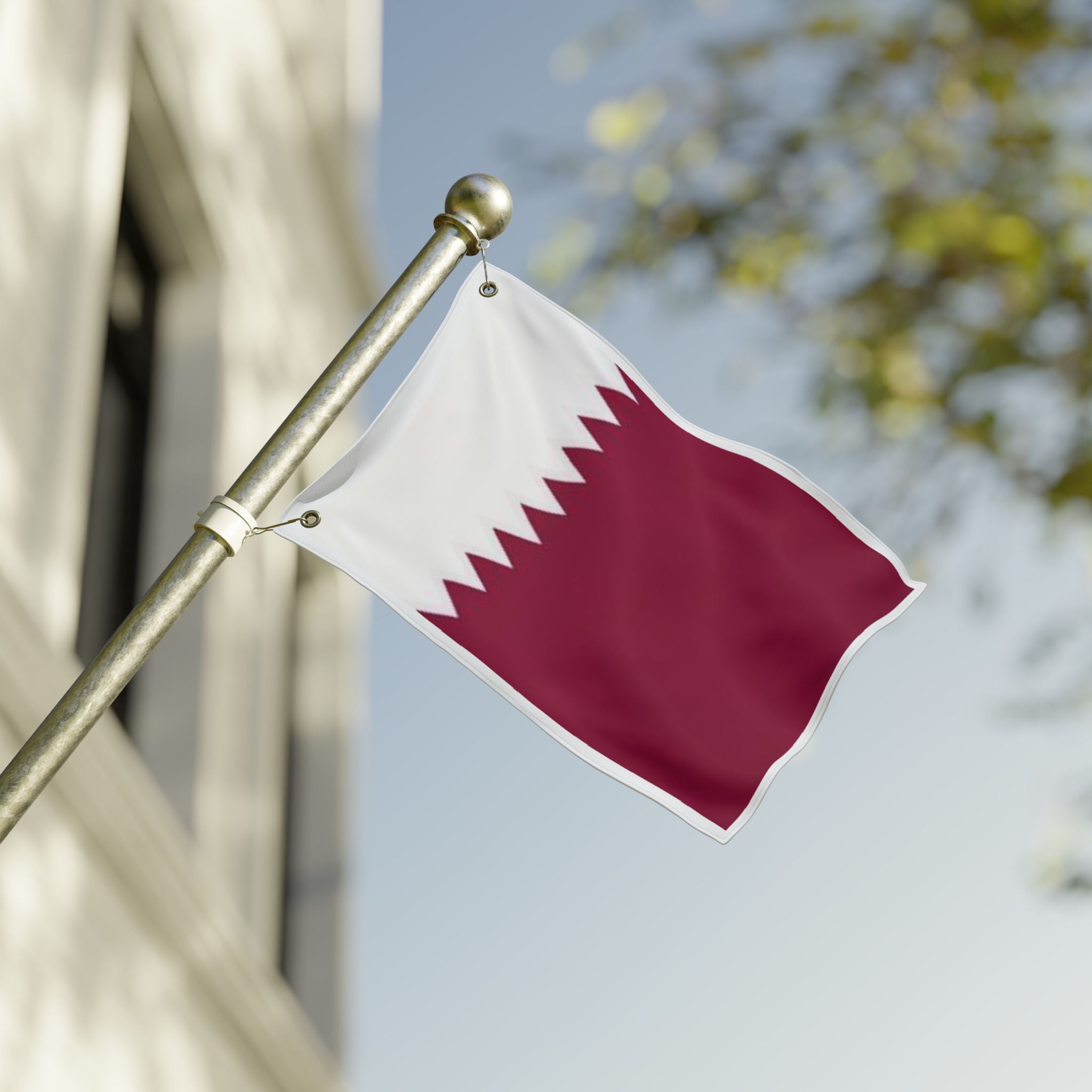 Qatar Double-Sided Flag - Outdoor & Indoor National Flag with Grommets