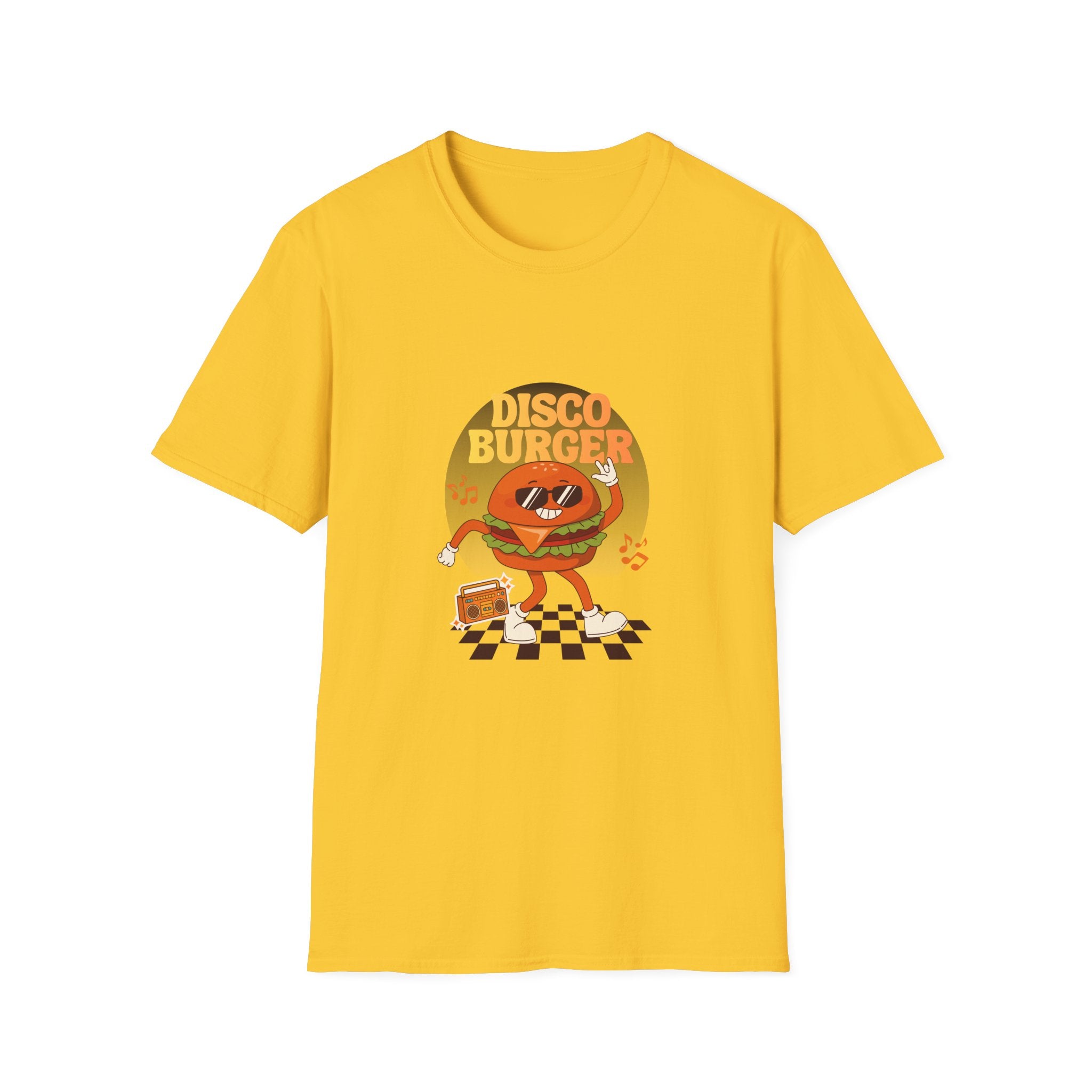 Disco Burger T-Shirt — Retro Dancing Burger Graphic Tee