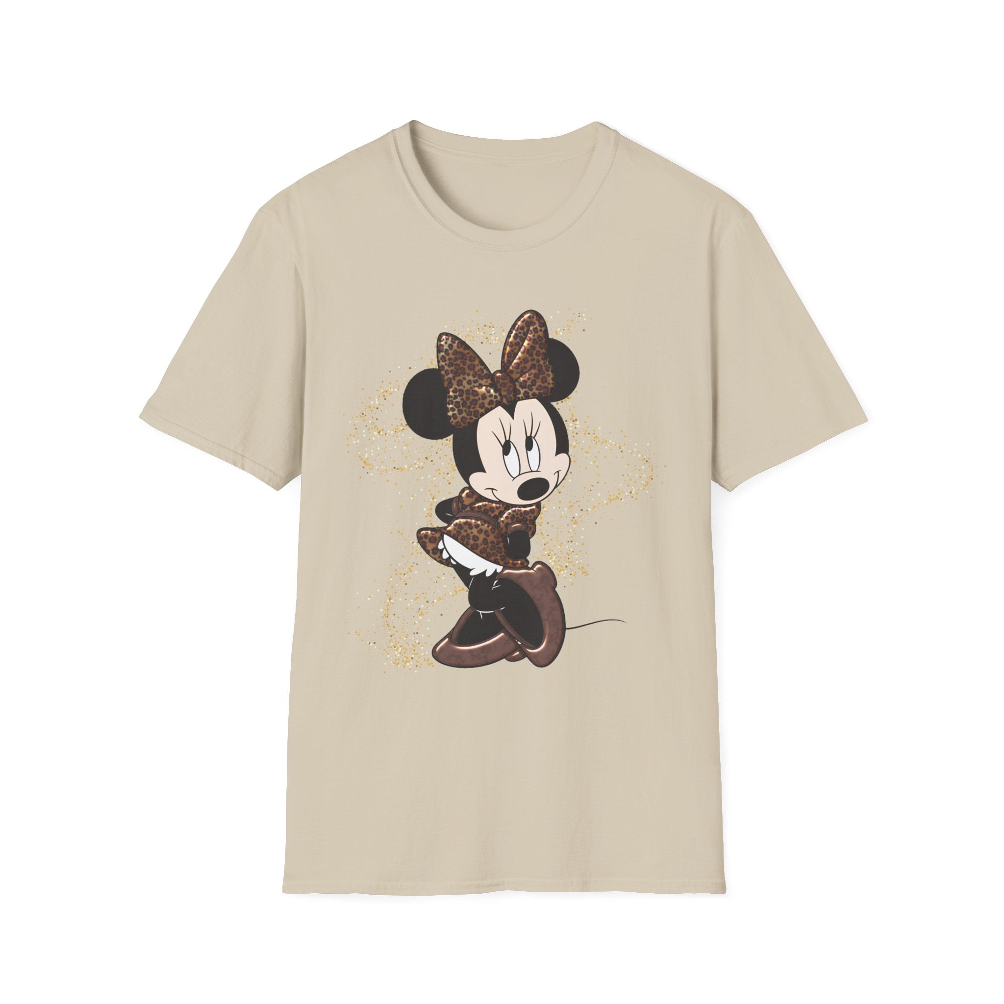 Minnie Mouse Brown Glitter Graphic T-Shirt