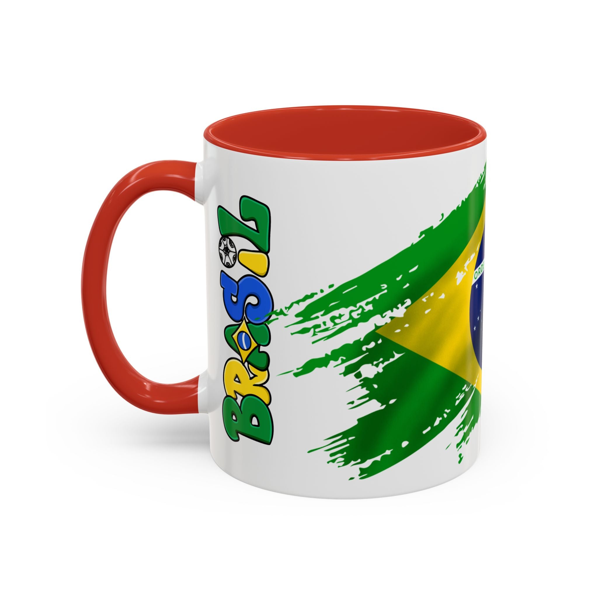 Brazil Flag Accent Coffee Mug — Brasil Pride 11/15oz