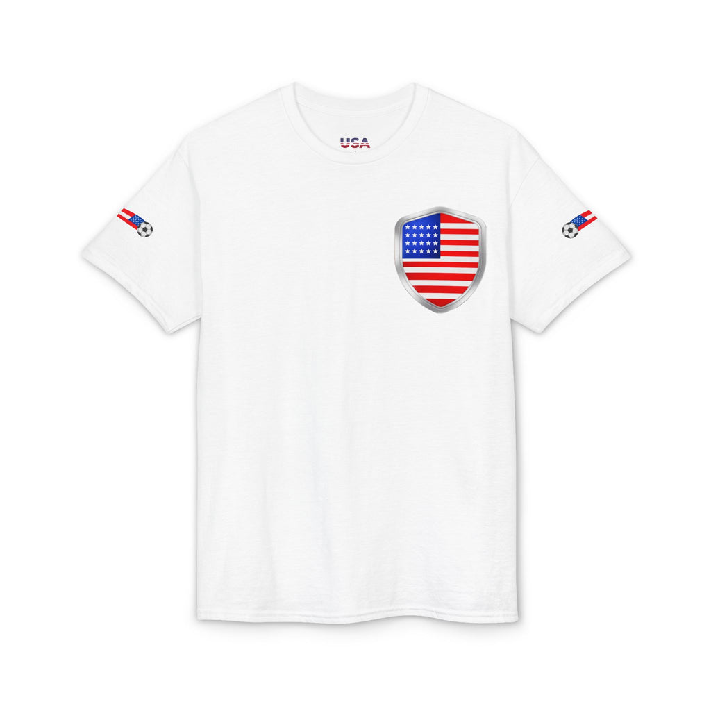 USA 2026 Patriotic T-Shirt — American Flag Shield Design