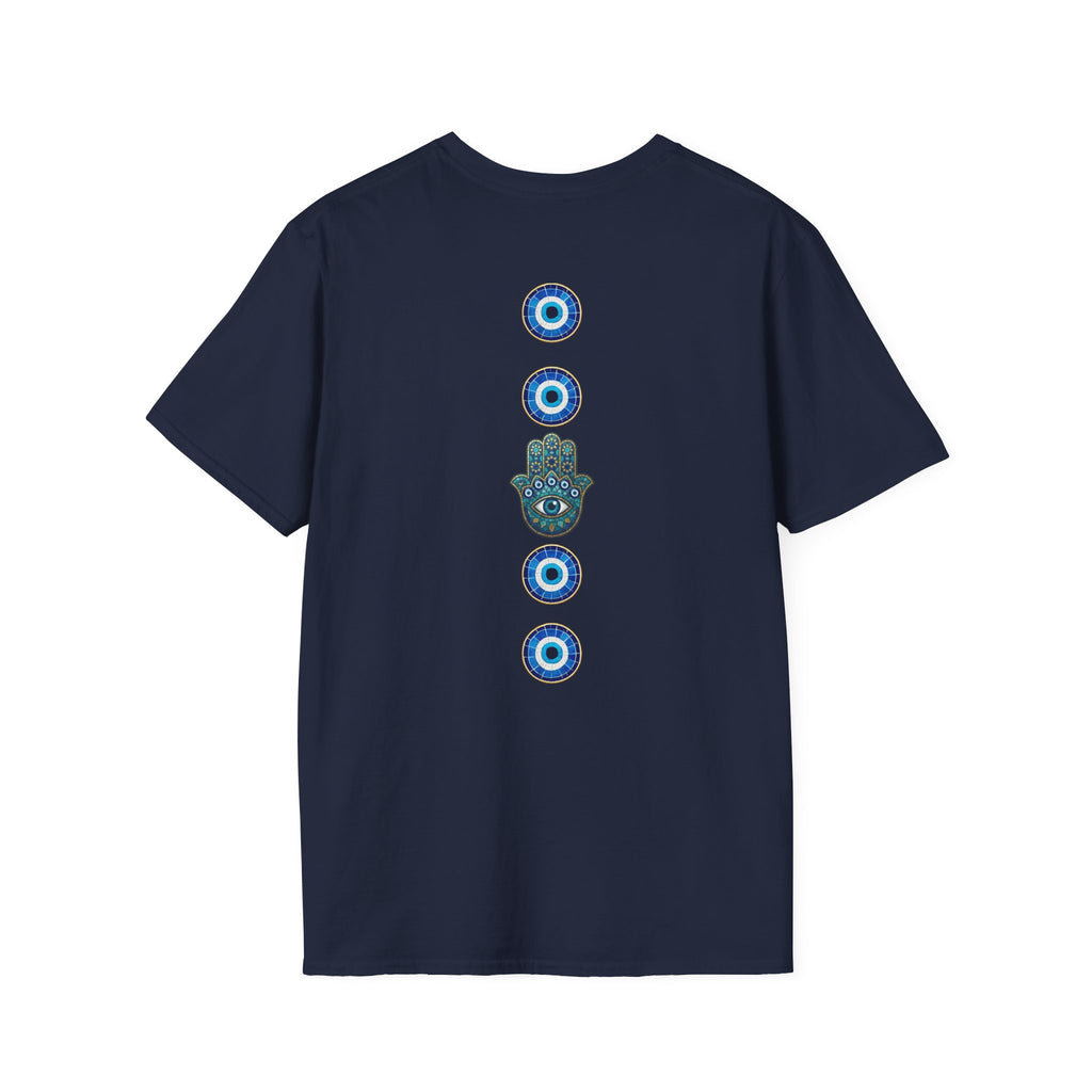 Hamsa Hand Tee with Evil Eye Print — Protective Symbol T-Shirt