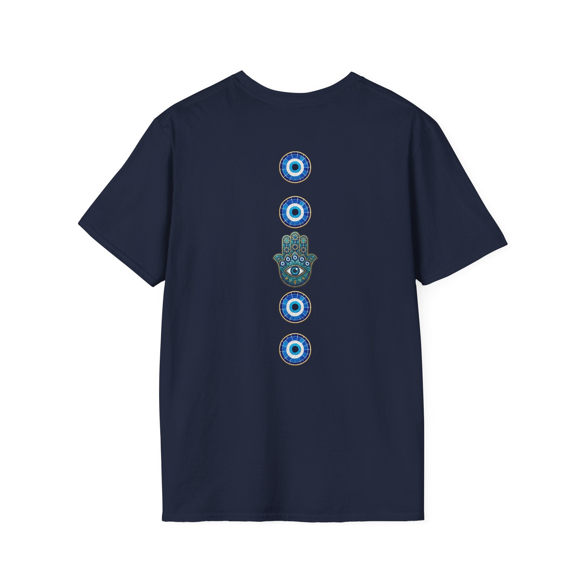 Hamsa Hand Tee with Evil Eye Print — Protective Symbol T-Shirt