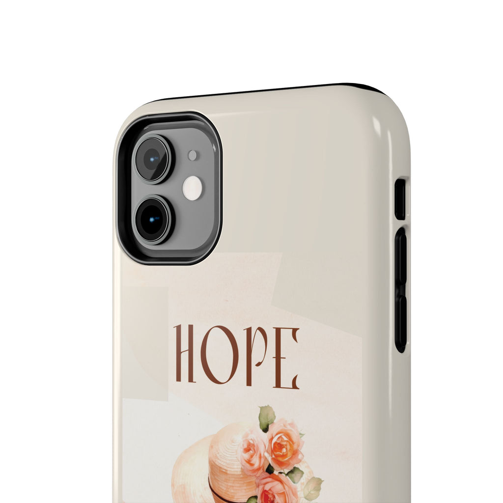 Hope Floral Tough Phone Case — Protective iPhone Case with Watercolor Girl & Flowers