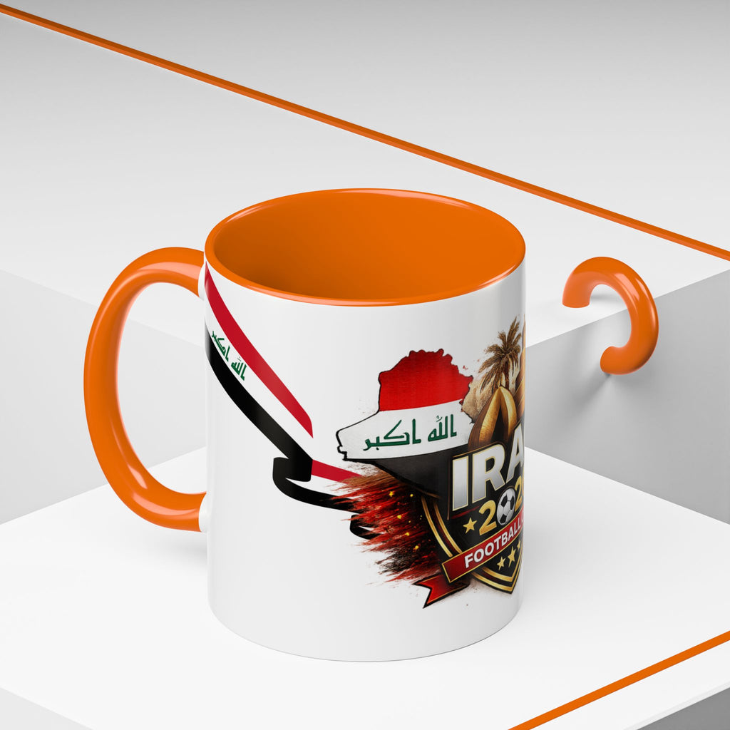 Iraq 2026 Football Cup Accent Coffee Mug – National Team Soccer Fan Gift