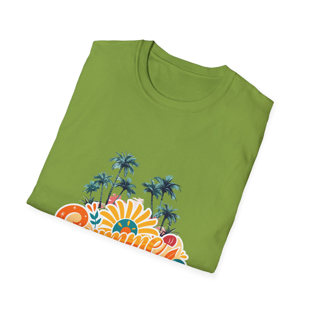 Summer Vibes T-Shirt — Retro Beach Palm Tree Graphic
