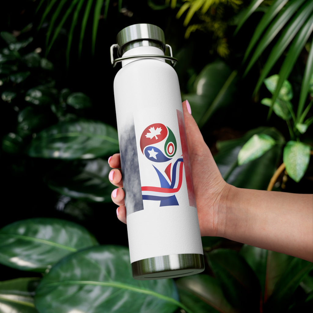 france 22oz Insulated Water Bottle — Olympic Team Canada Logo Design