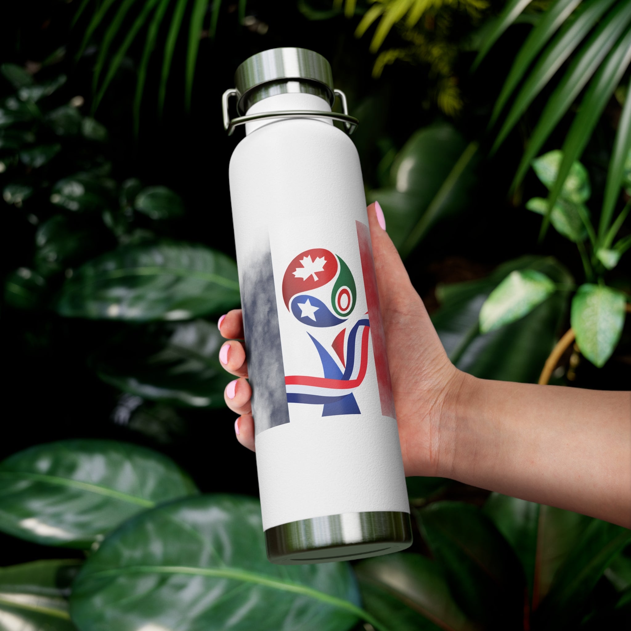 france 22oz Insulated Water Bottle — Olympic Team Canada Logo Design