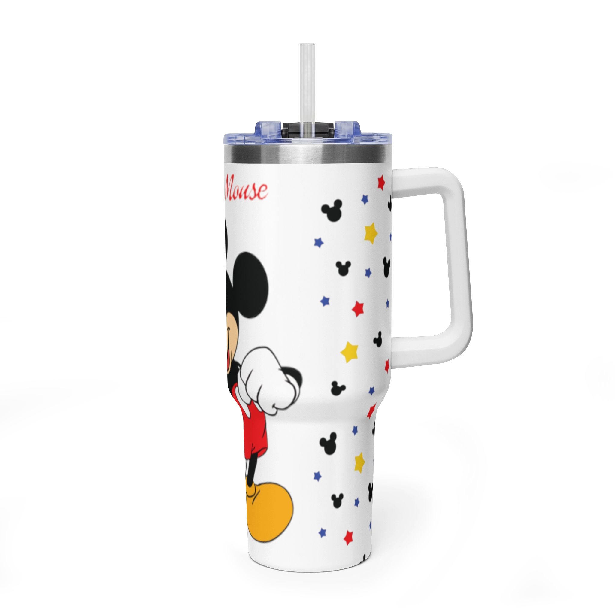 Mickey Mouse 40oz Vacuum Tumbler — Insulated Travel Mug with Straw