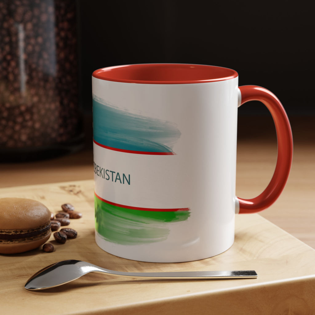 Uzbekistan Accent Coffee Mug (11, 15oz)
