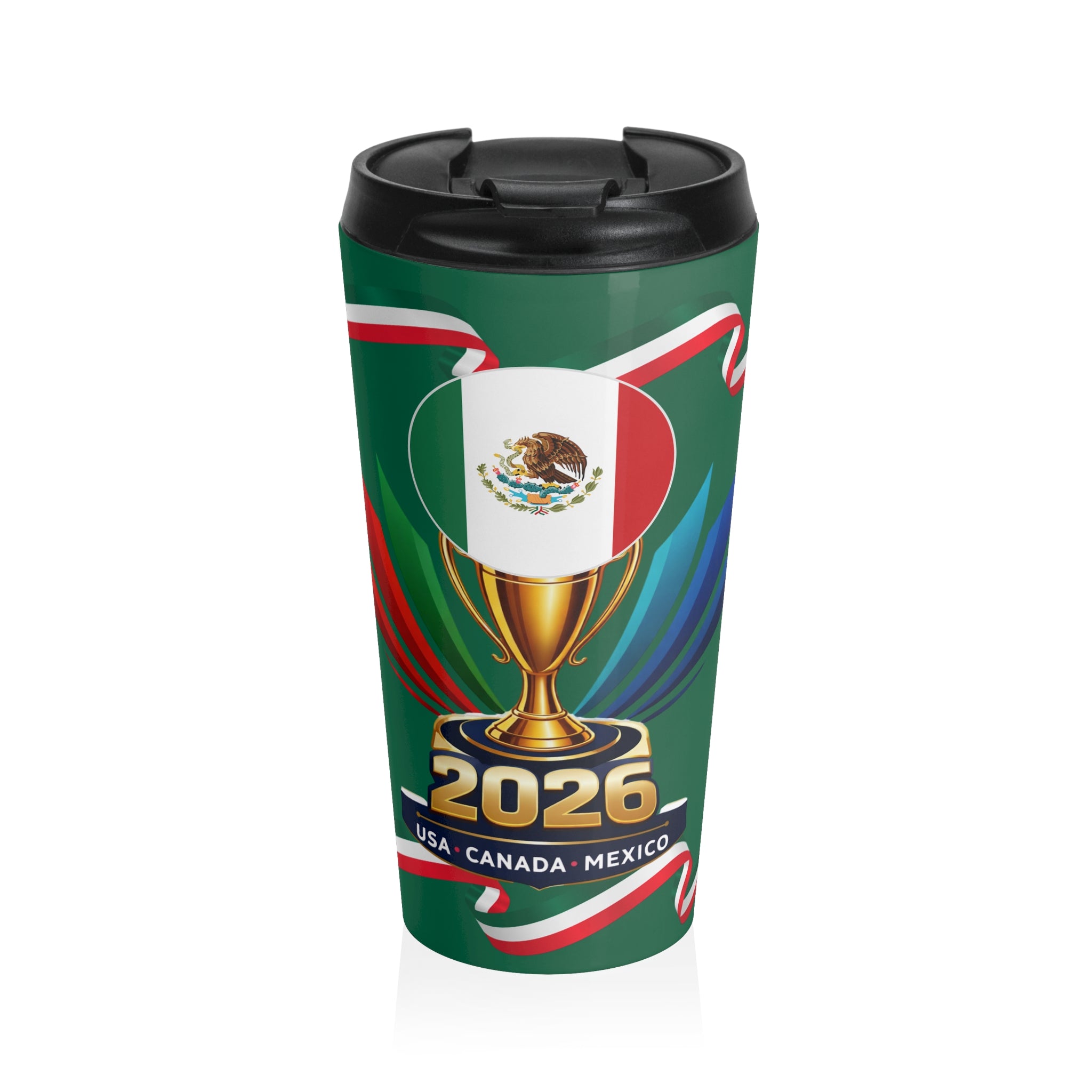 2026 Mexico Copa Travel Mug — Stainless Steel Soccer Trophy Tumbler