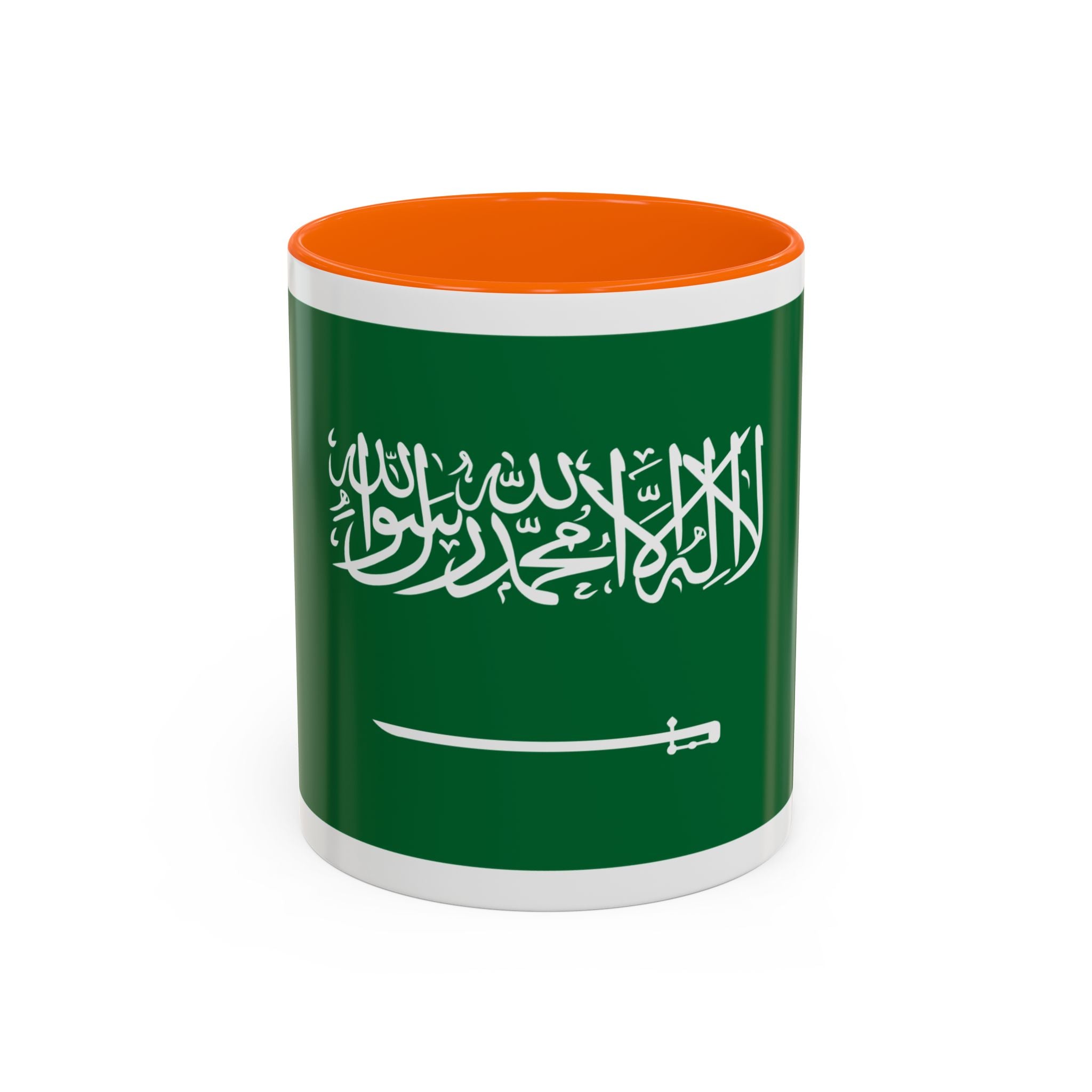 Saudi Arabia Flag Accent Coffee Mug — Patriotic 11/15oz Ceramic