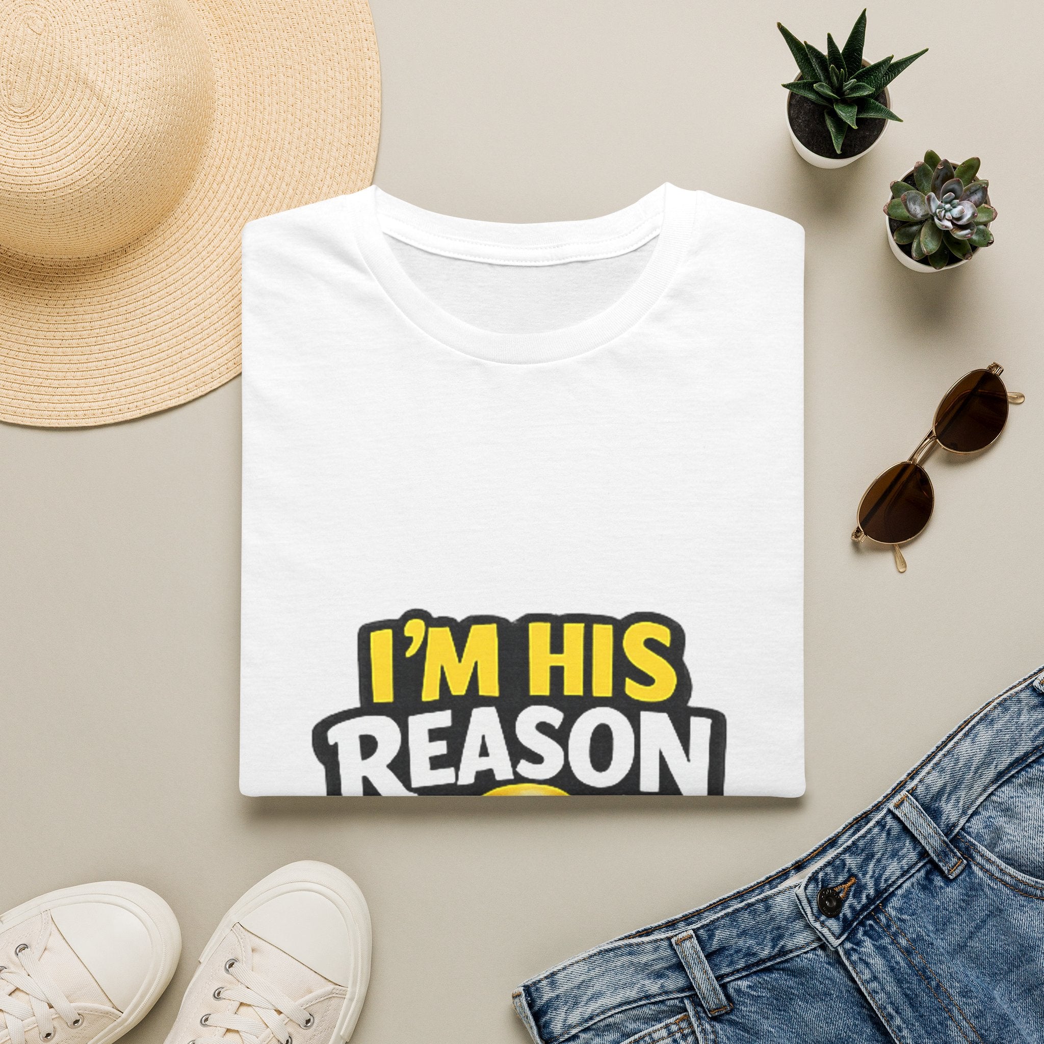 I’m His Reason T-Shirt — Cute Couple Funny Emoji Shirt