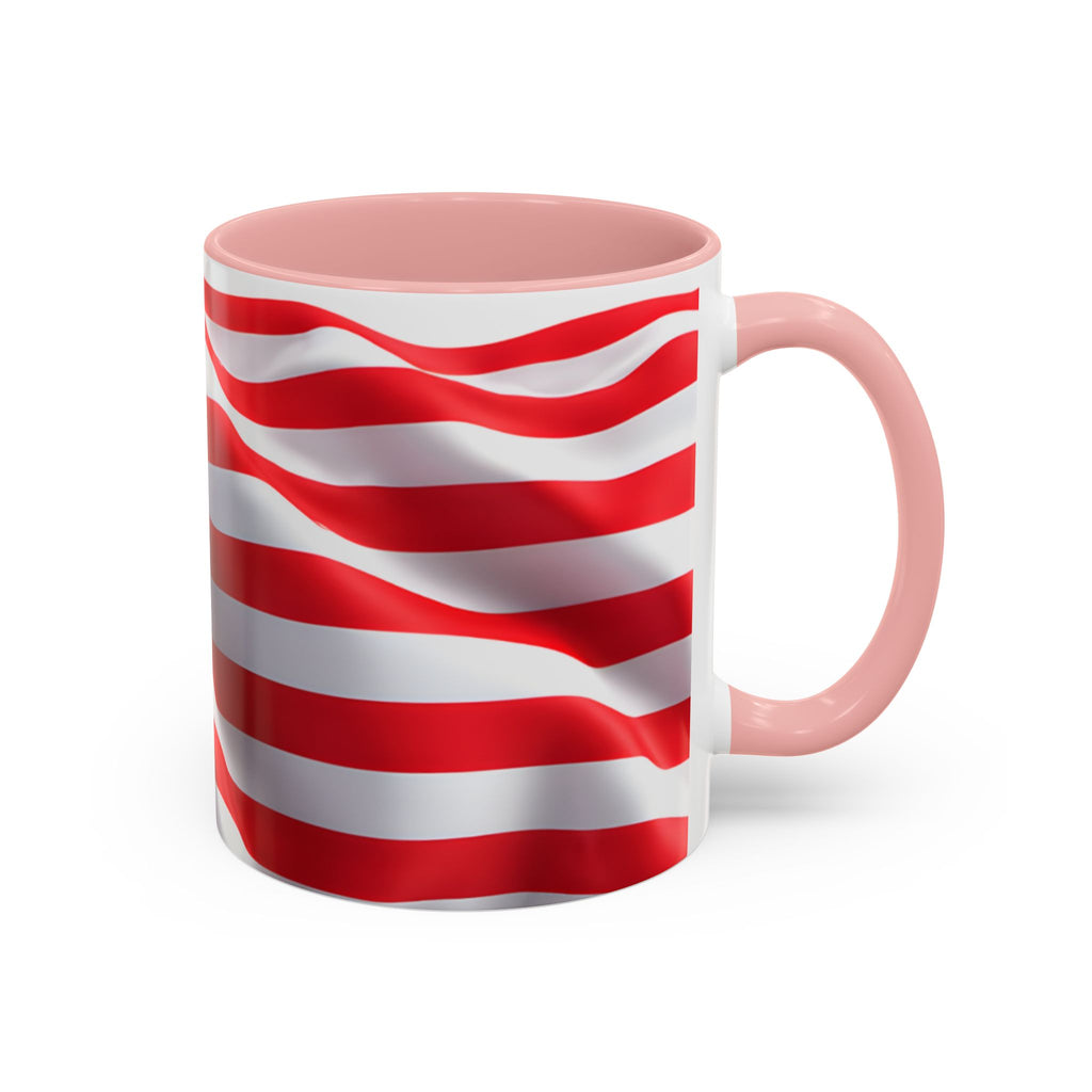 American Flag Accent Coffee Mug — Patriotic USA Stars & Stripes Ceramic Mug (11/15oz)