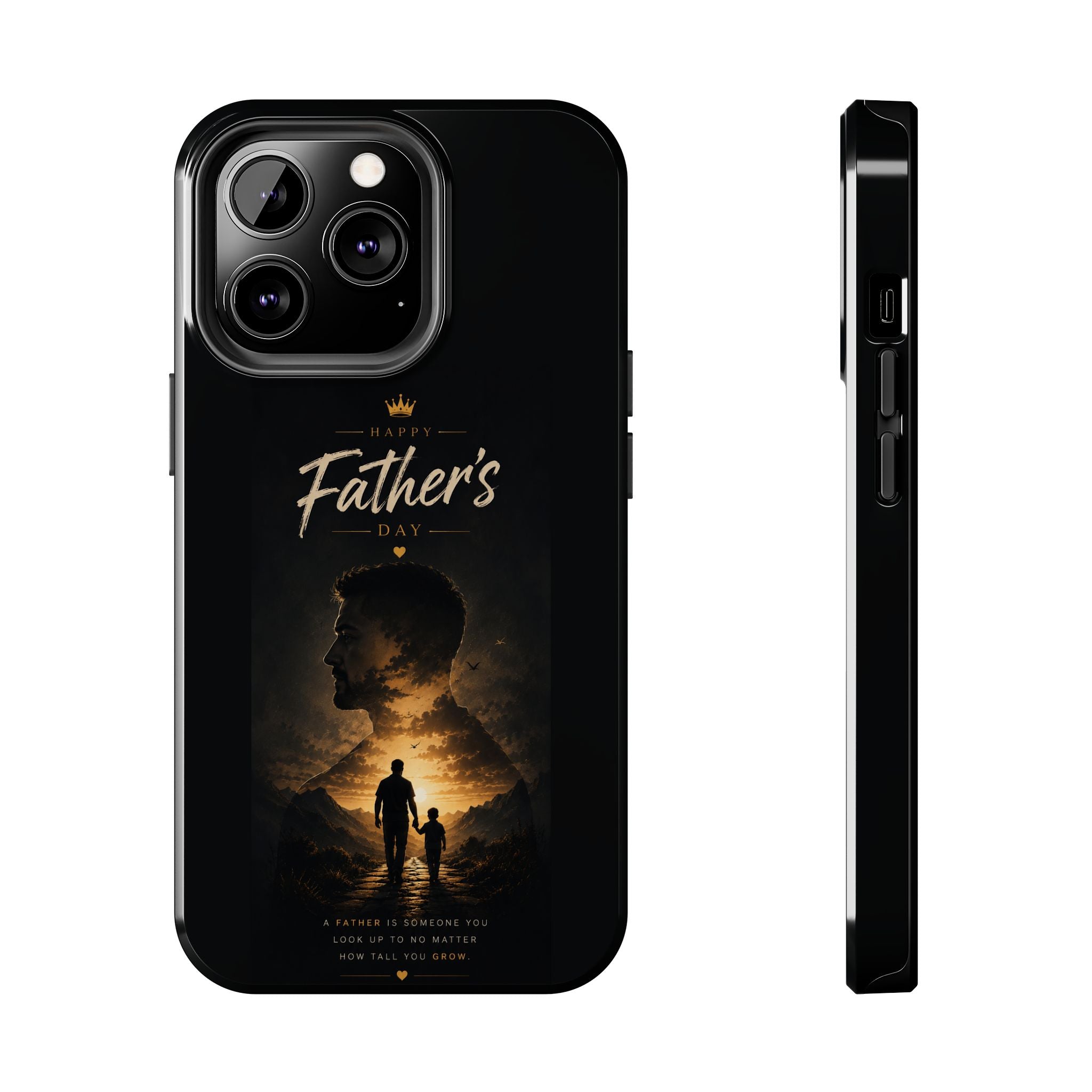 Father's Day Tough Phone Case – Silhouette Dad & Child Tribute