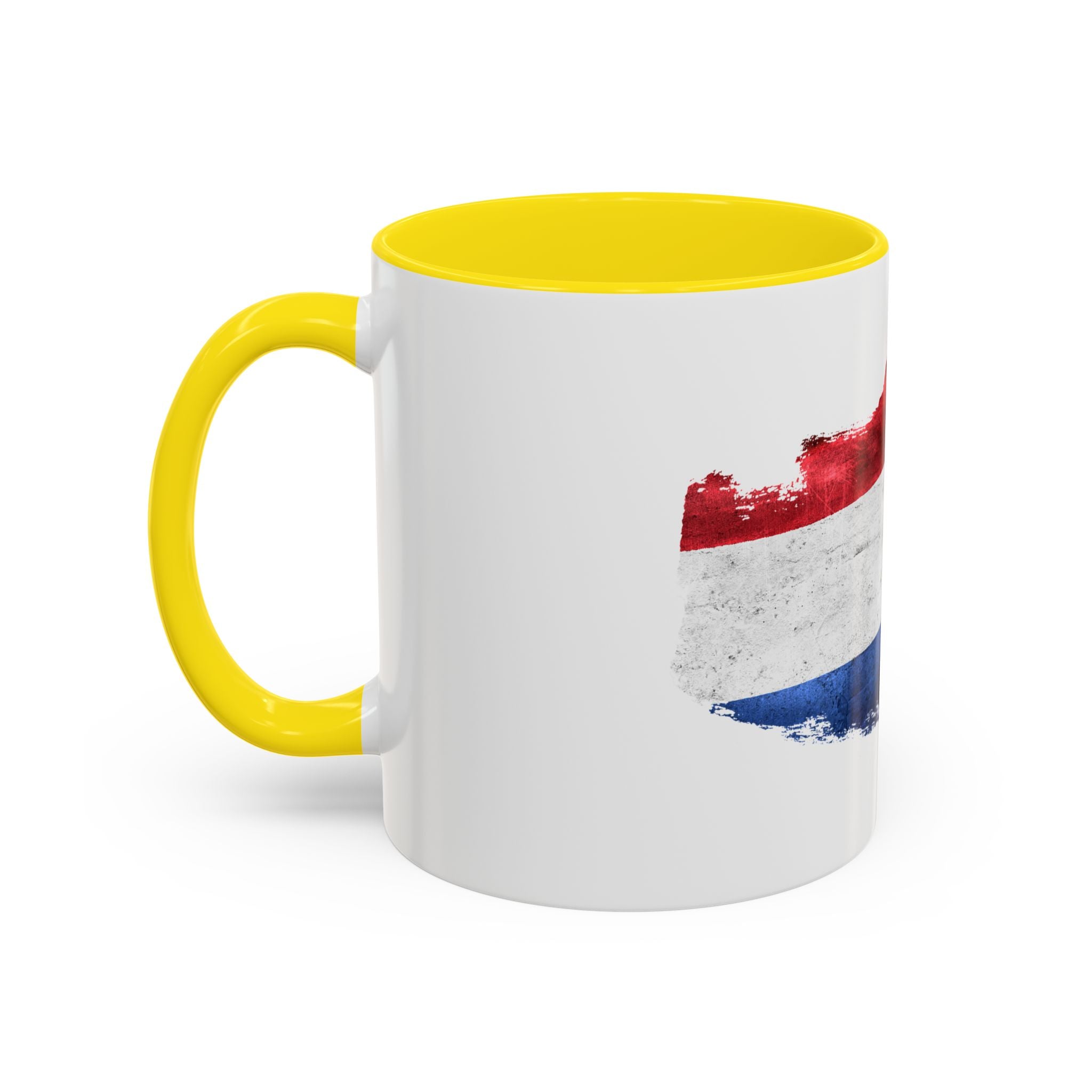 Netherlands Dutch Flag Brushstroke Accent Coffee Mug — 11/15oz