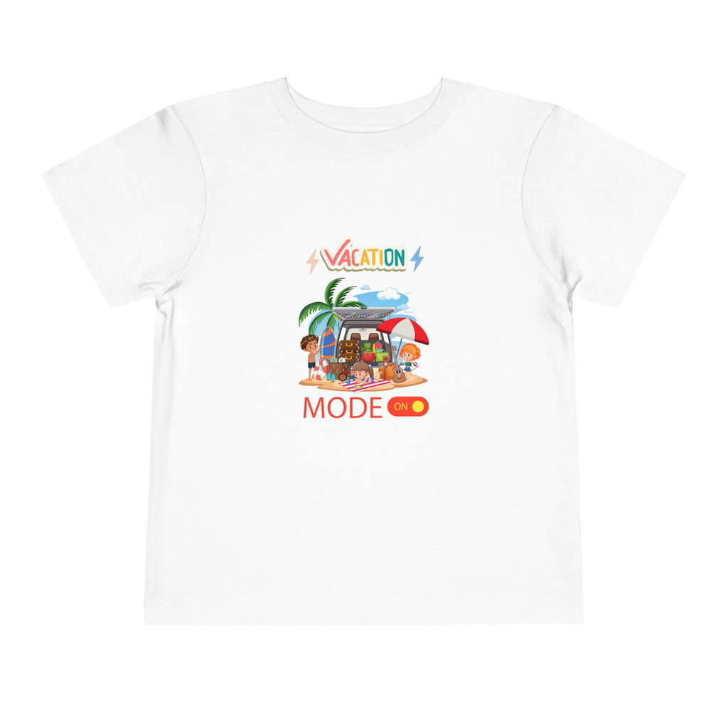 Toddler Tee – "Vacation Mode" Beach Graphic Kids Shirt