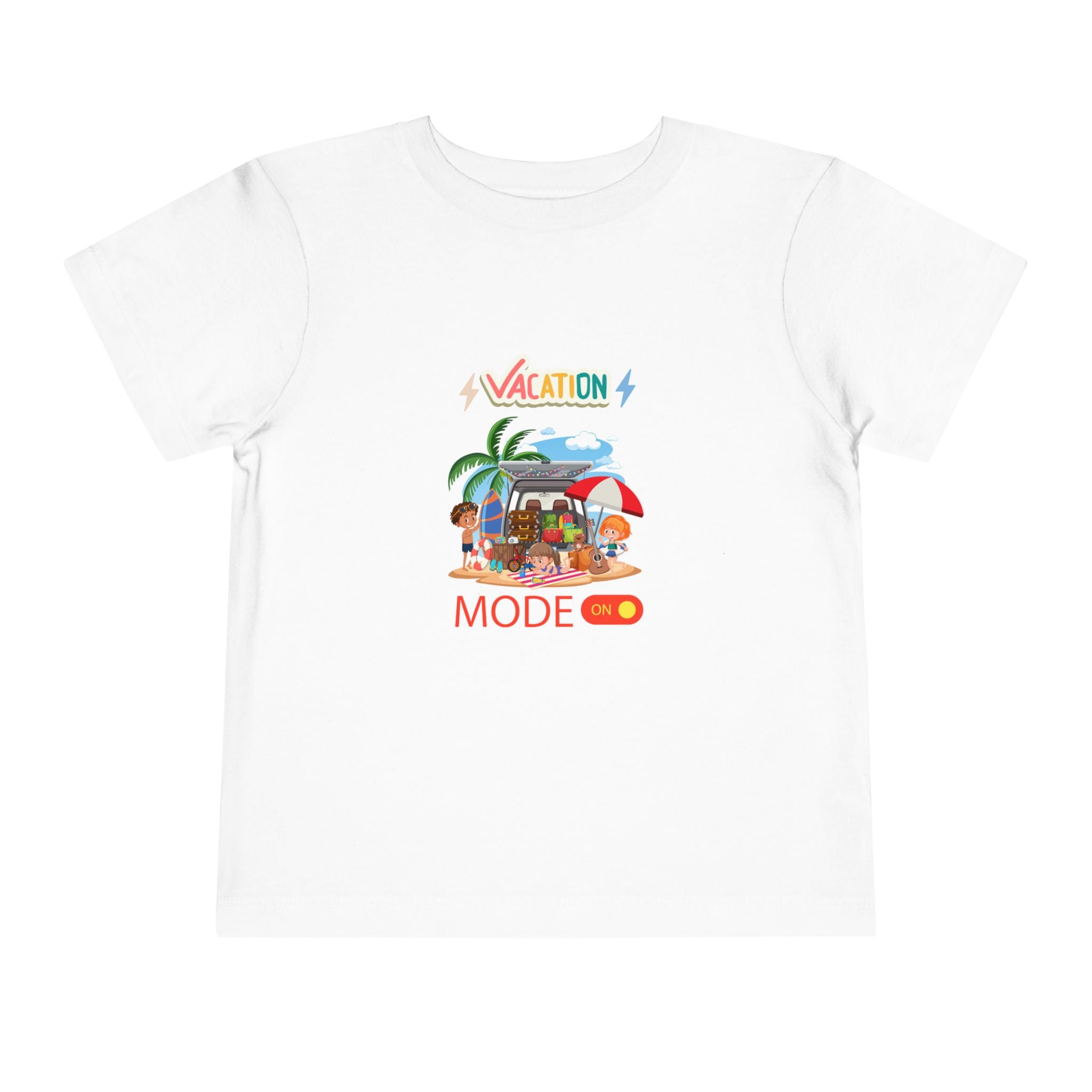 Toddler Tee – "Vacation Mode" Beach Graphic Kids Shirt